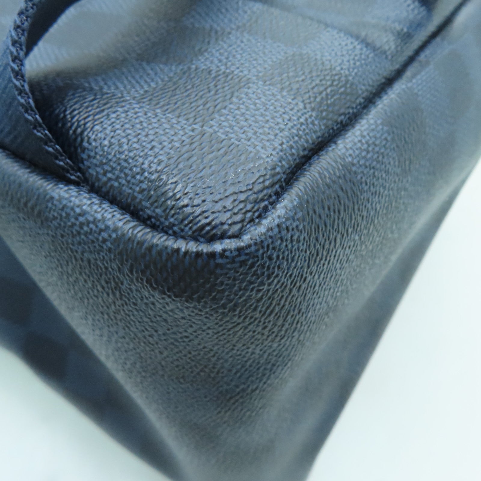 LOUIS VUITTON Damier Apollo銀扣背包深藍色