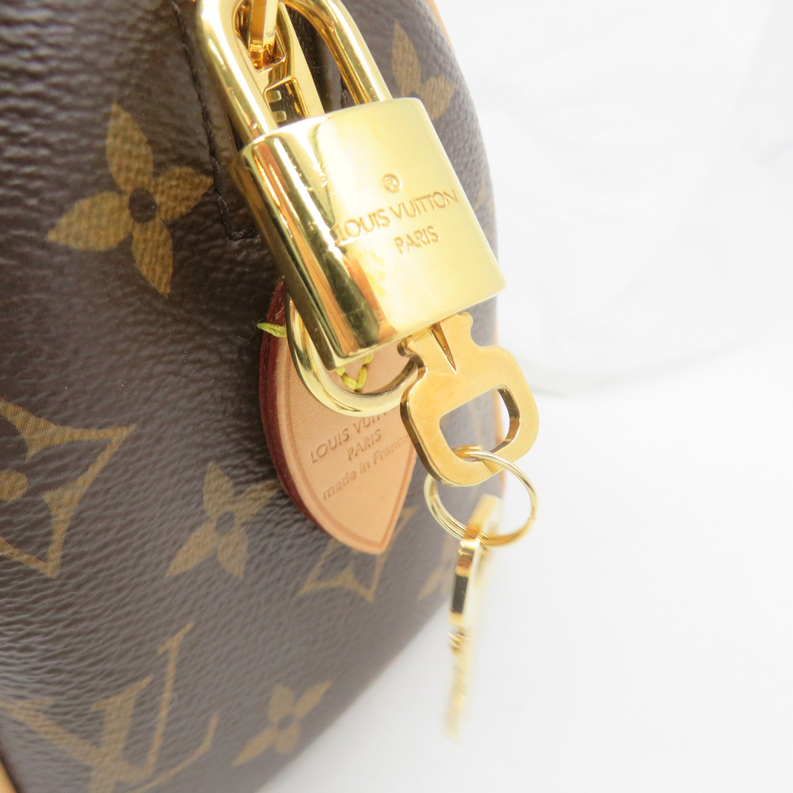LOUIS VUITTON Monogram Speedy 20 Hand Bag brown brown