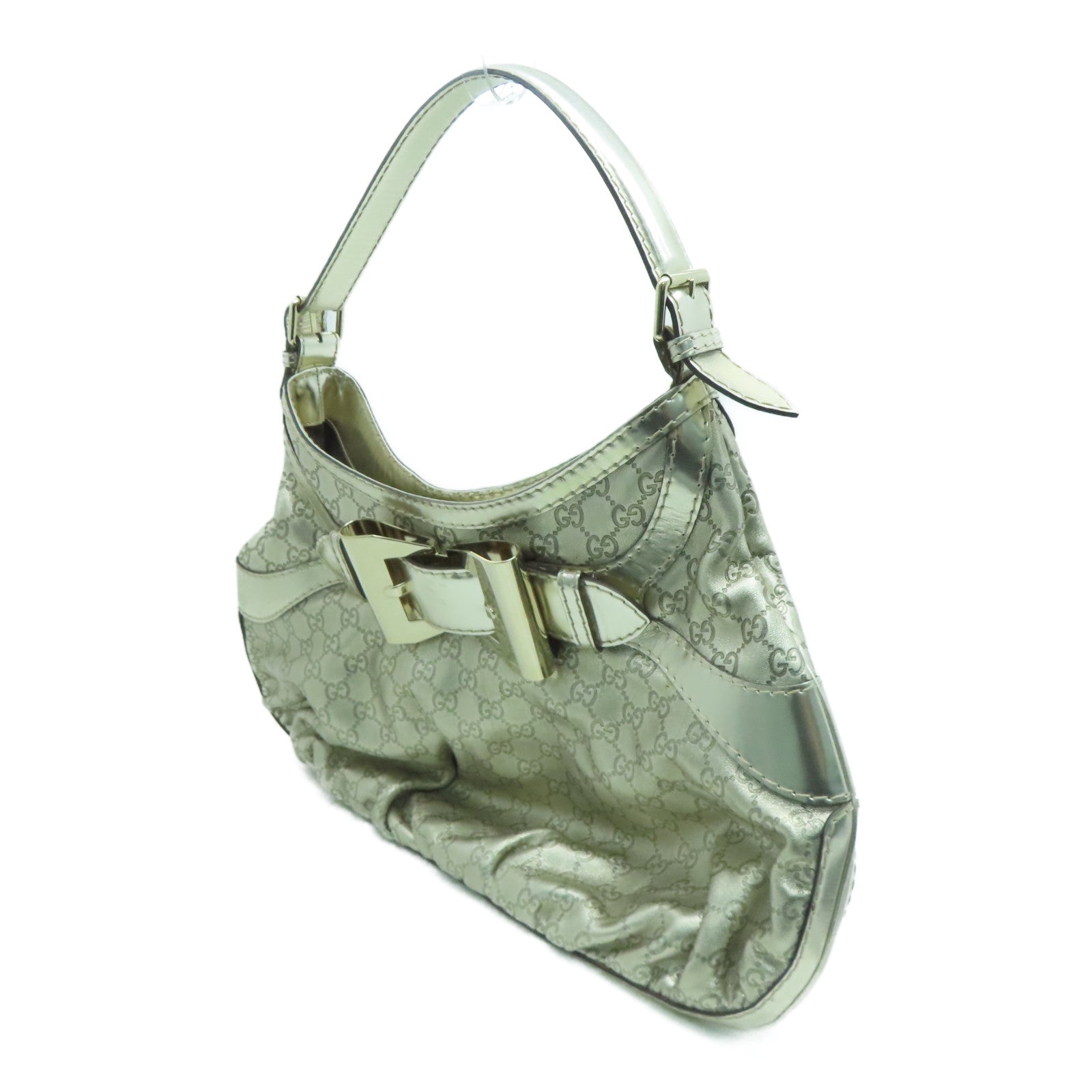 GUCCI 牛皮皮革Shoulder Bag金扣肩背袋香槟金色