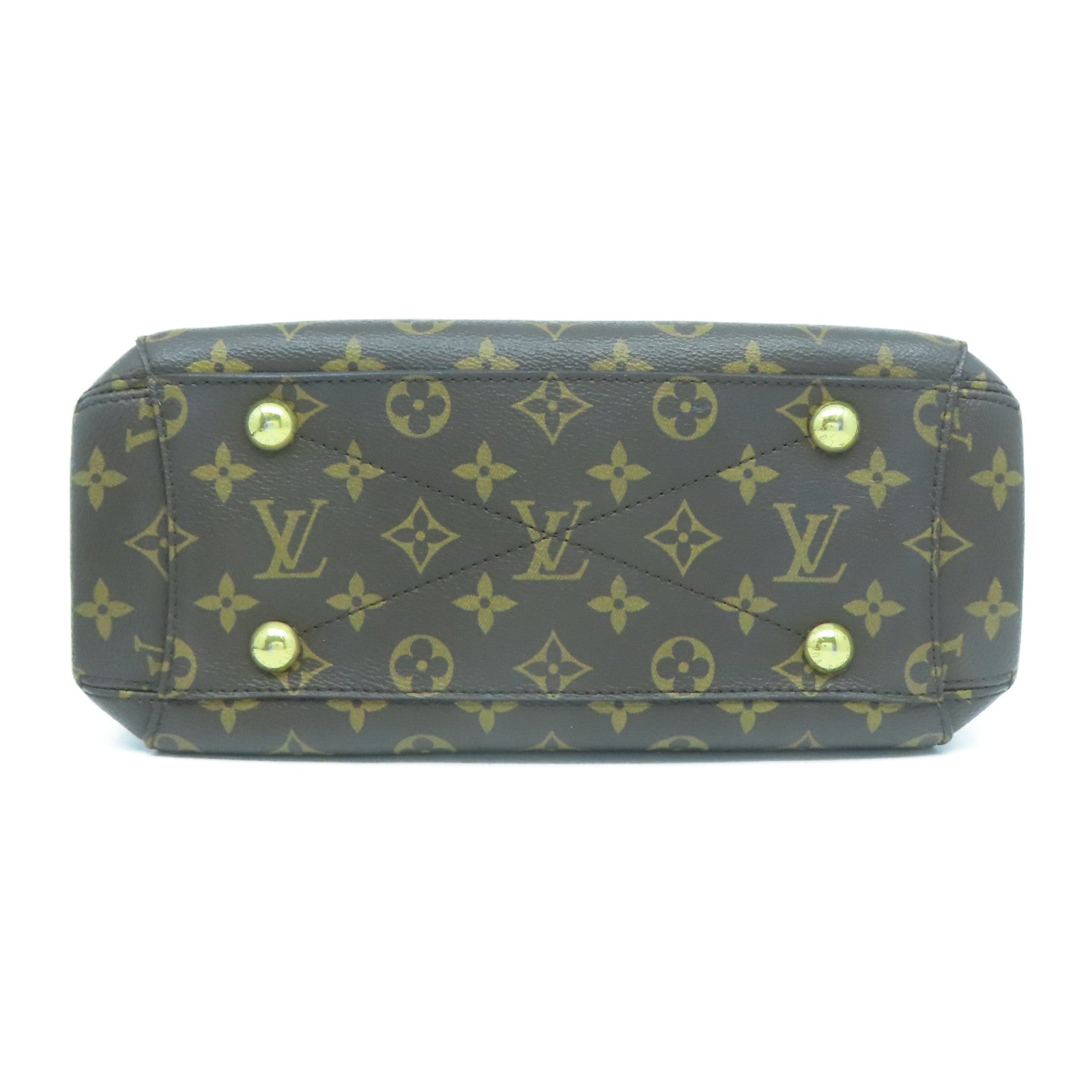 LOUIS VUITTON Monogram Montaigne BB金扣手挽肩背兩用袋啡色