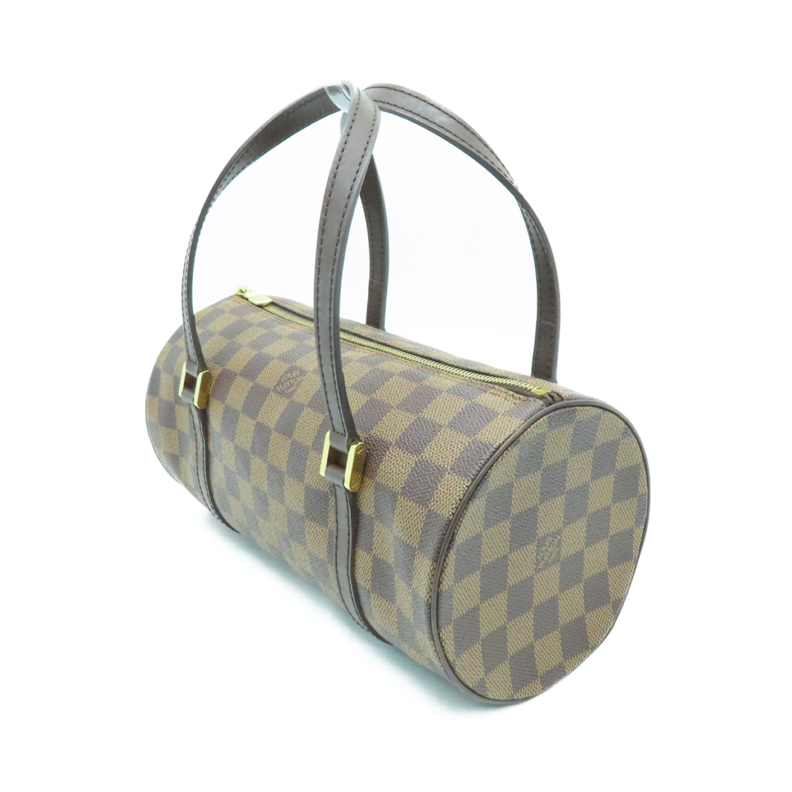 LOUIS VUITTON Damier Ebene Papillon PM金扣肩背袋啡色