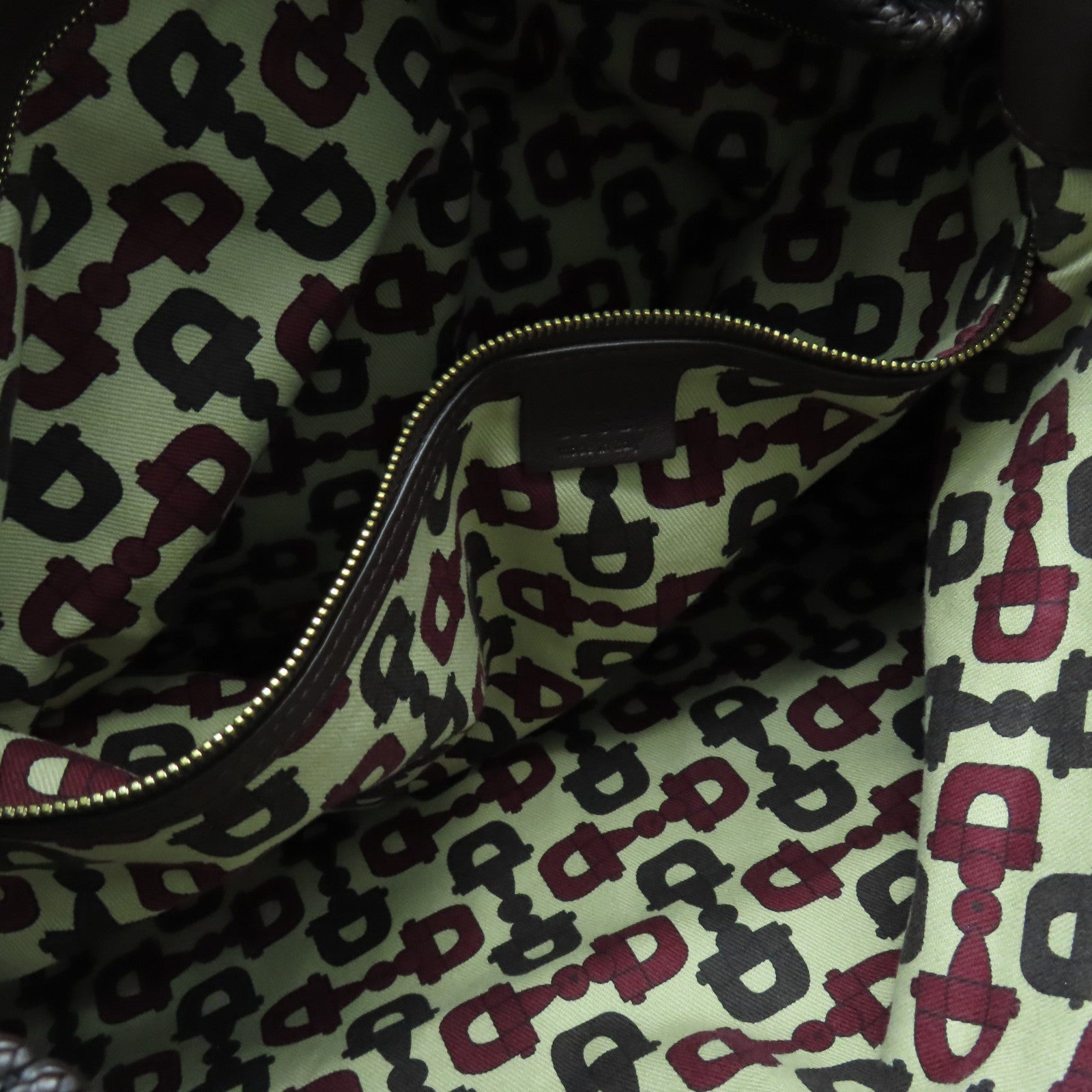 GUCCI 皮革Shoulder Bag金扣肩背袋啡色