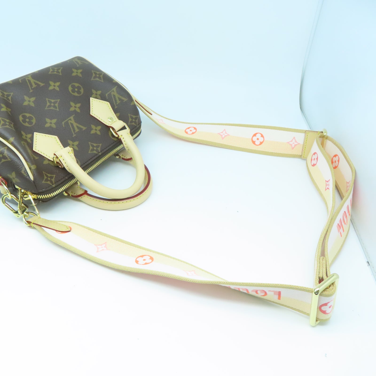 LOUIS VUITTON Monogram Speedy 20 Bondouliere金扣手挽肩背兩用袋棕色
