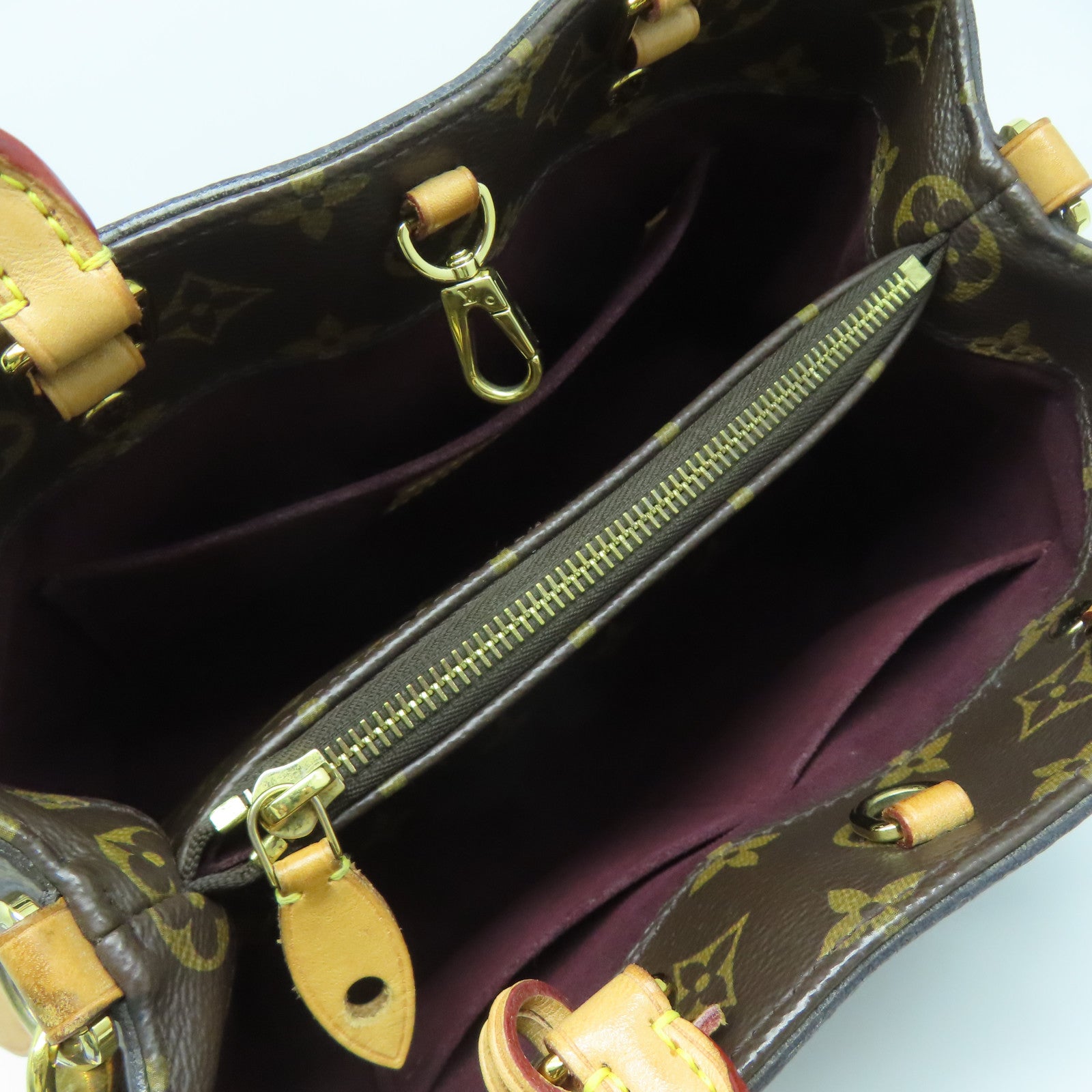 LOUIS VUITTON Monogram Montaigne BB金扣手挽肩背兩用袋啡色