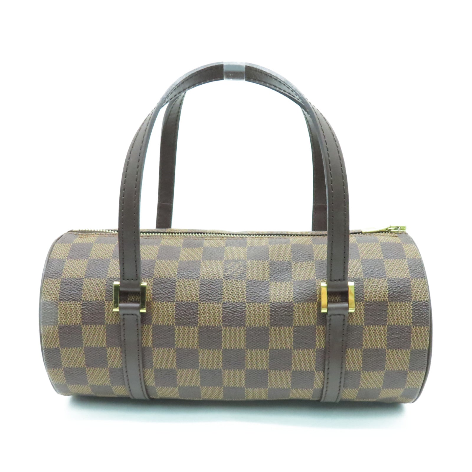LOUIS VUITTON Damier Ebene Papillon PM金扣肩背袋啡色