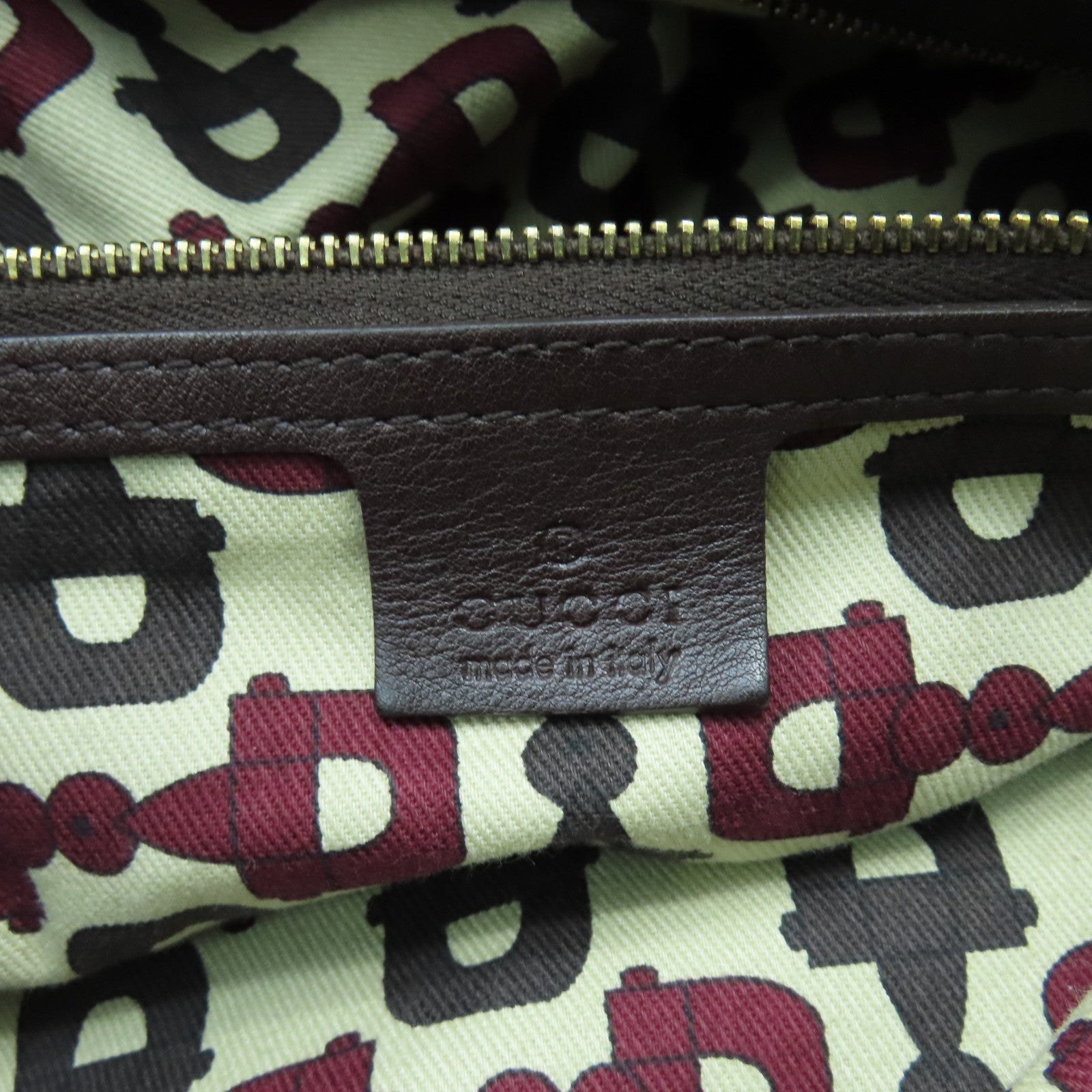 GUCCI 皮革Shoulder Bag金扣肩背袋啡色