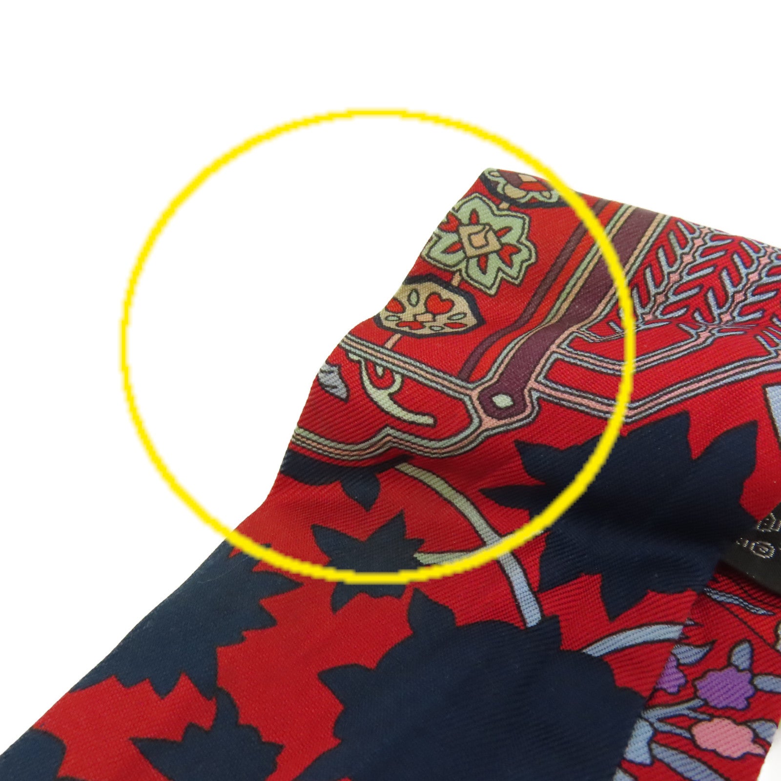 HERMES 【激減優惠】絲質Twilly Scarf絲巾紅色/彩色