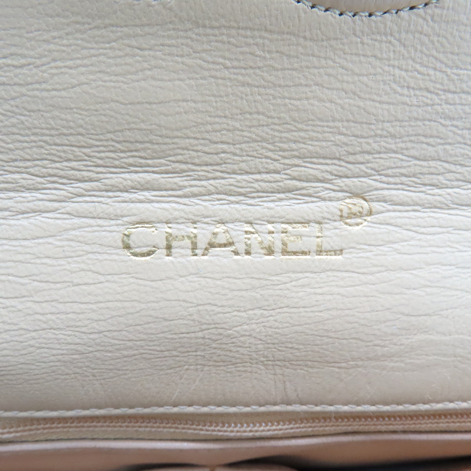 CHANEL Diamond Sheepskin Leather Chain Shoulder Bag Gold Buckle Chain Belt Shoulder Bag Beige