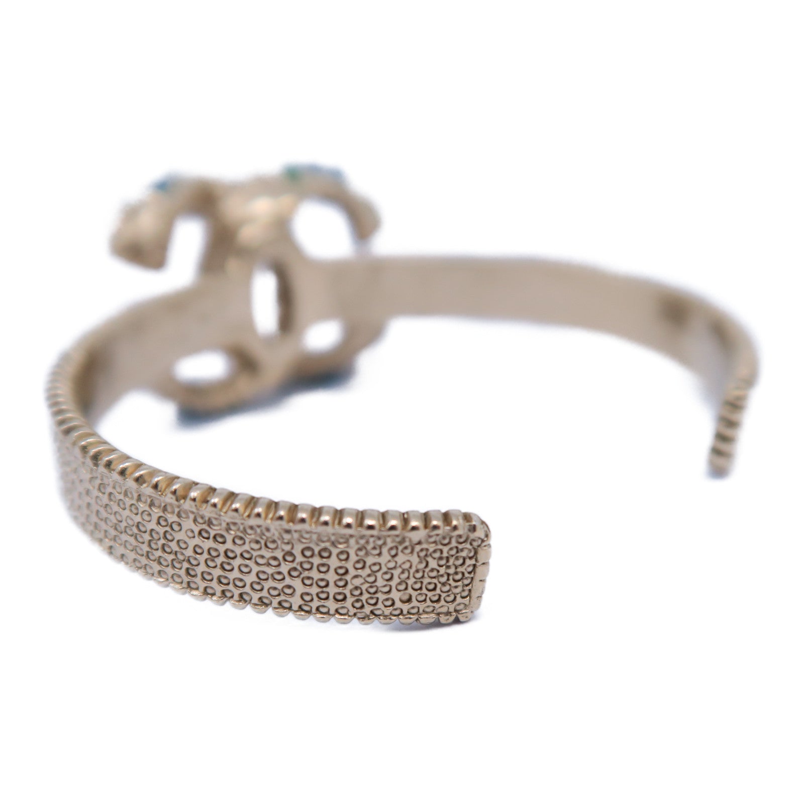 CHANEL 金屬Bangle手鐲金色/藍色