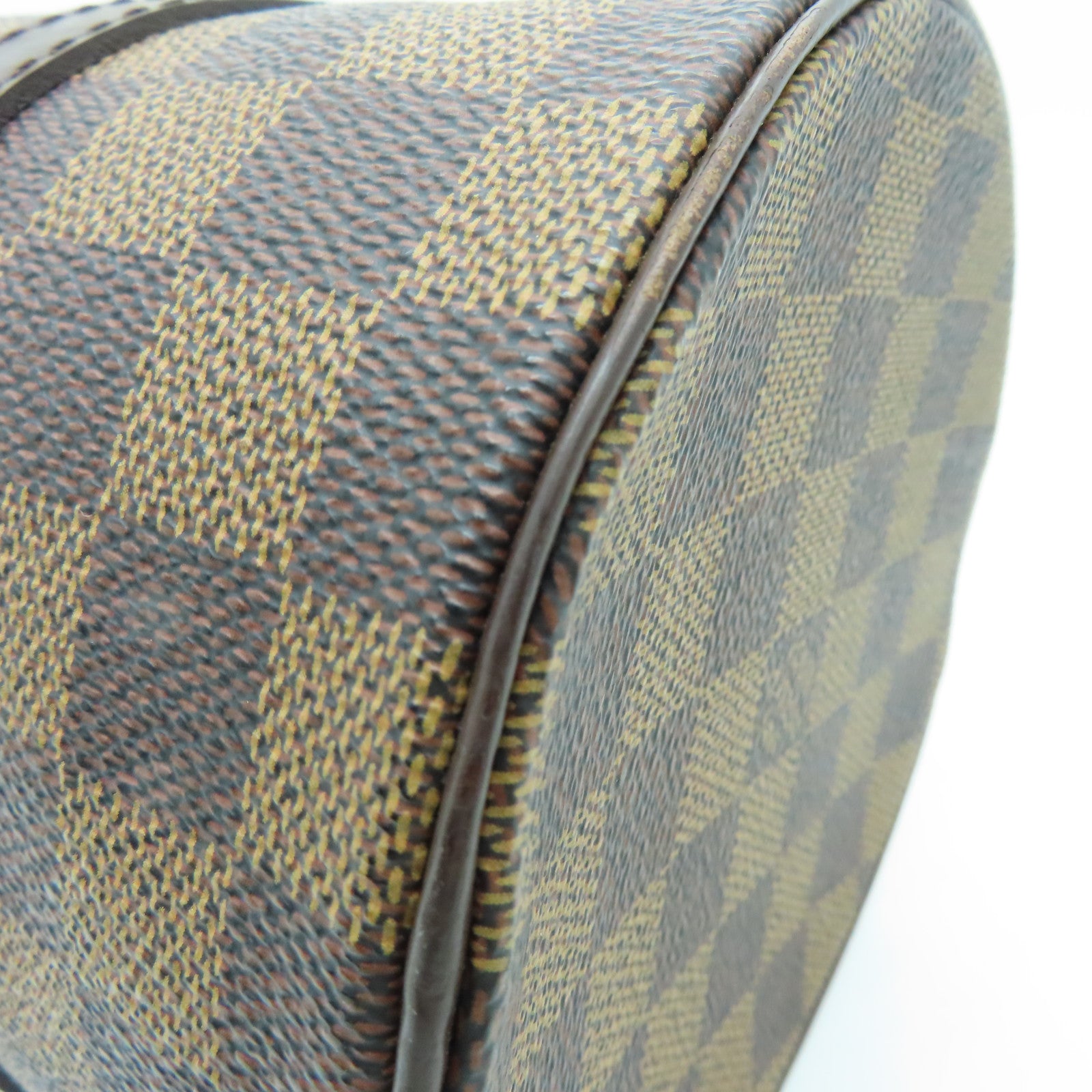 LOUIS VUITTON Damier Ebene Papillon PM金扣肩背袋啡色