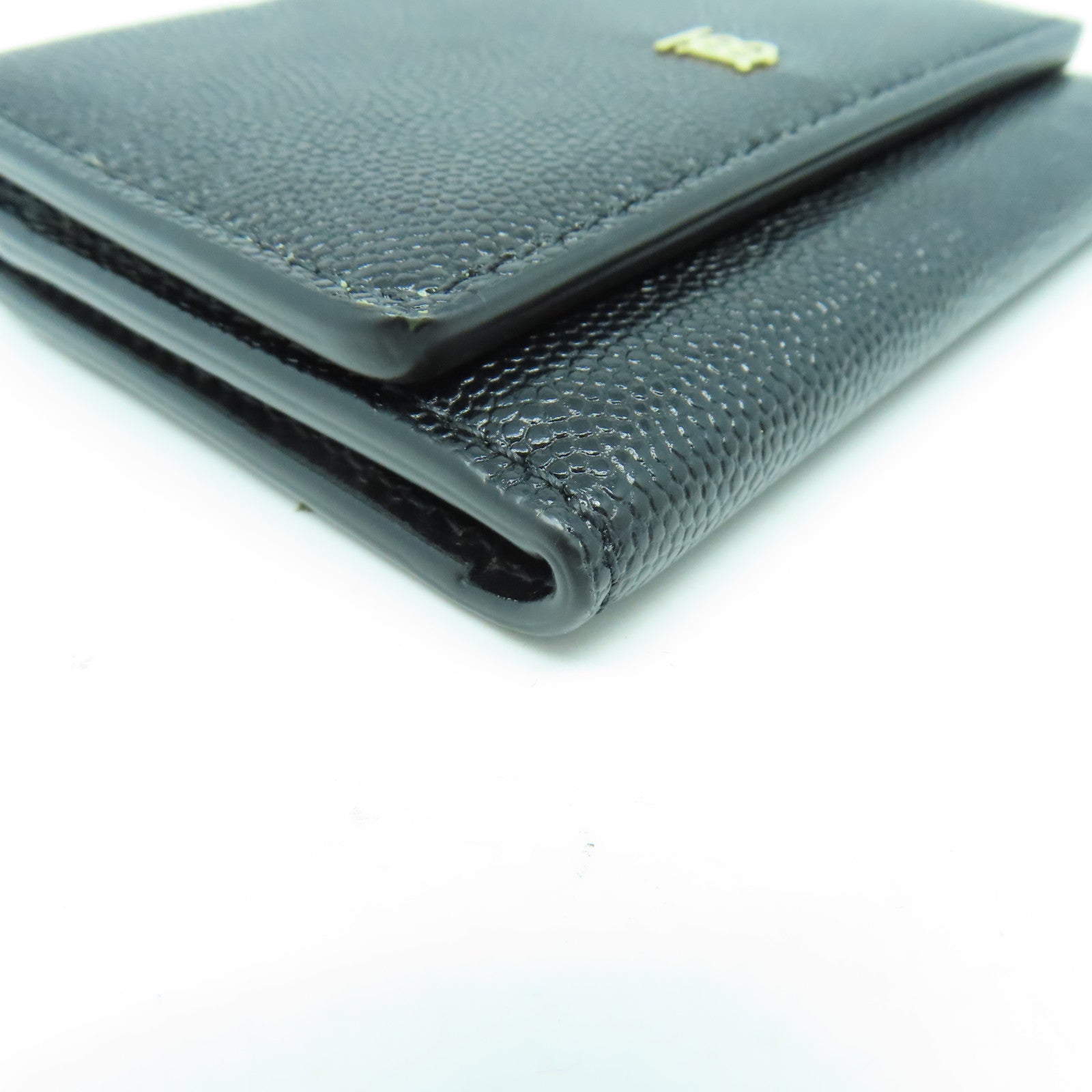 BURBERRY 牛皮皮革Card Case金扣卡片套黑色