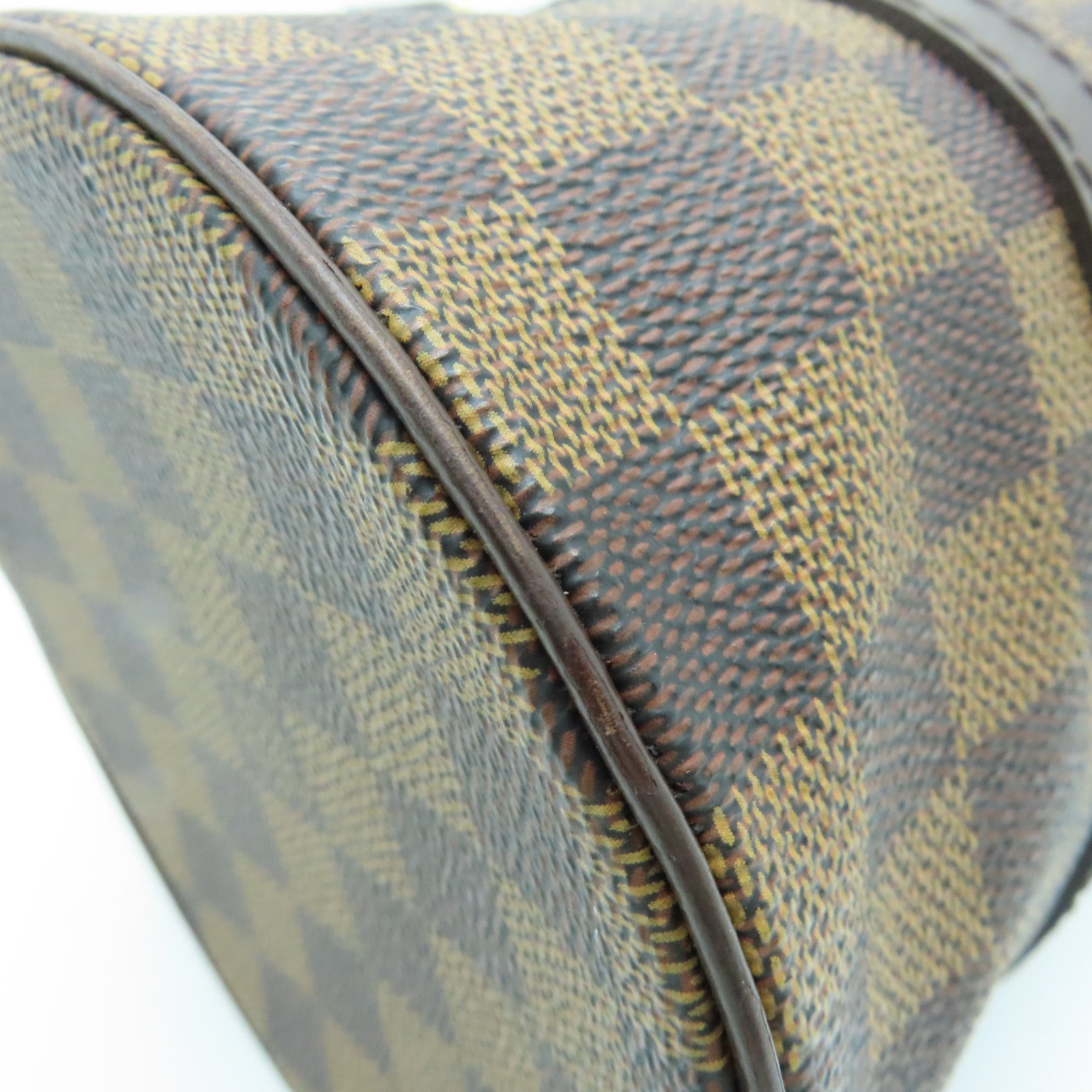 LOUIS VUITTON Damier Ebene Papillon PM金扣肩背袋啡色