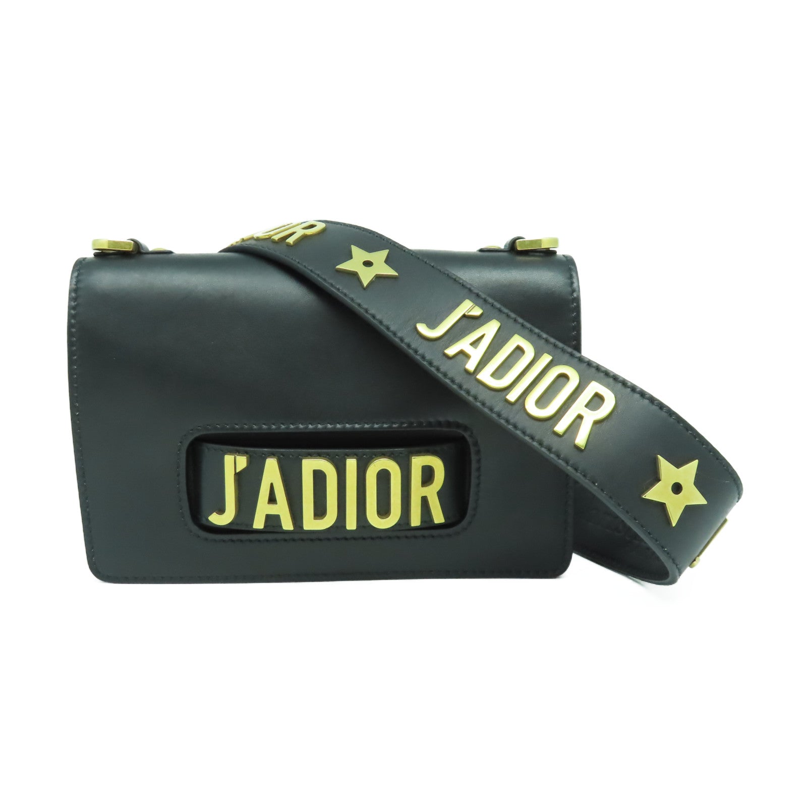 Dior 牛皮皮革2 Way Shoulder金扣肩背袋黑色