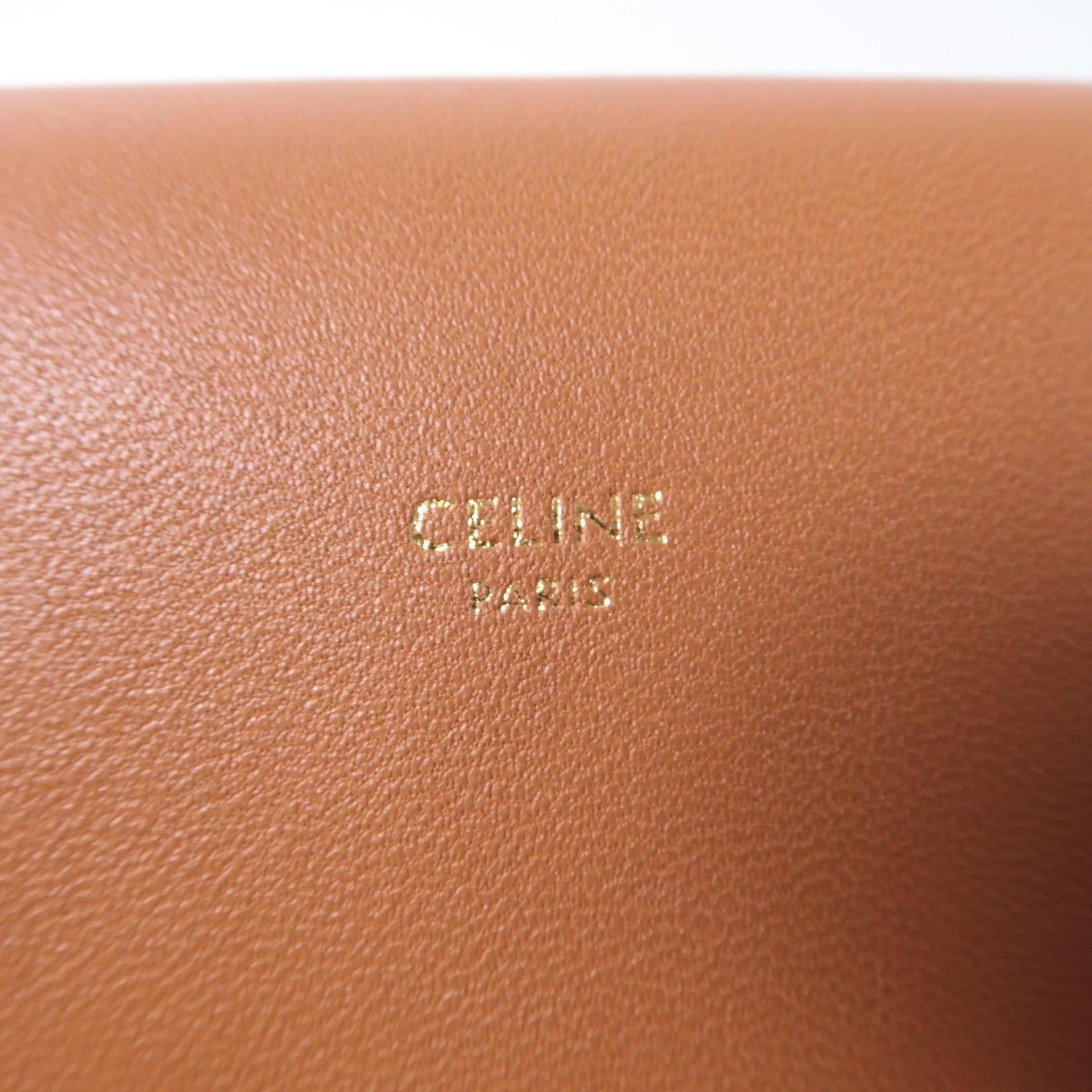 CELINE 塗層帆布/牛皮皮革Crossbody Bag肩背袋白色/啡色