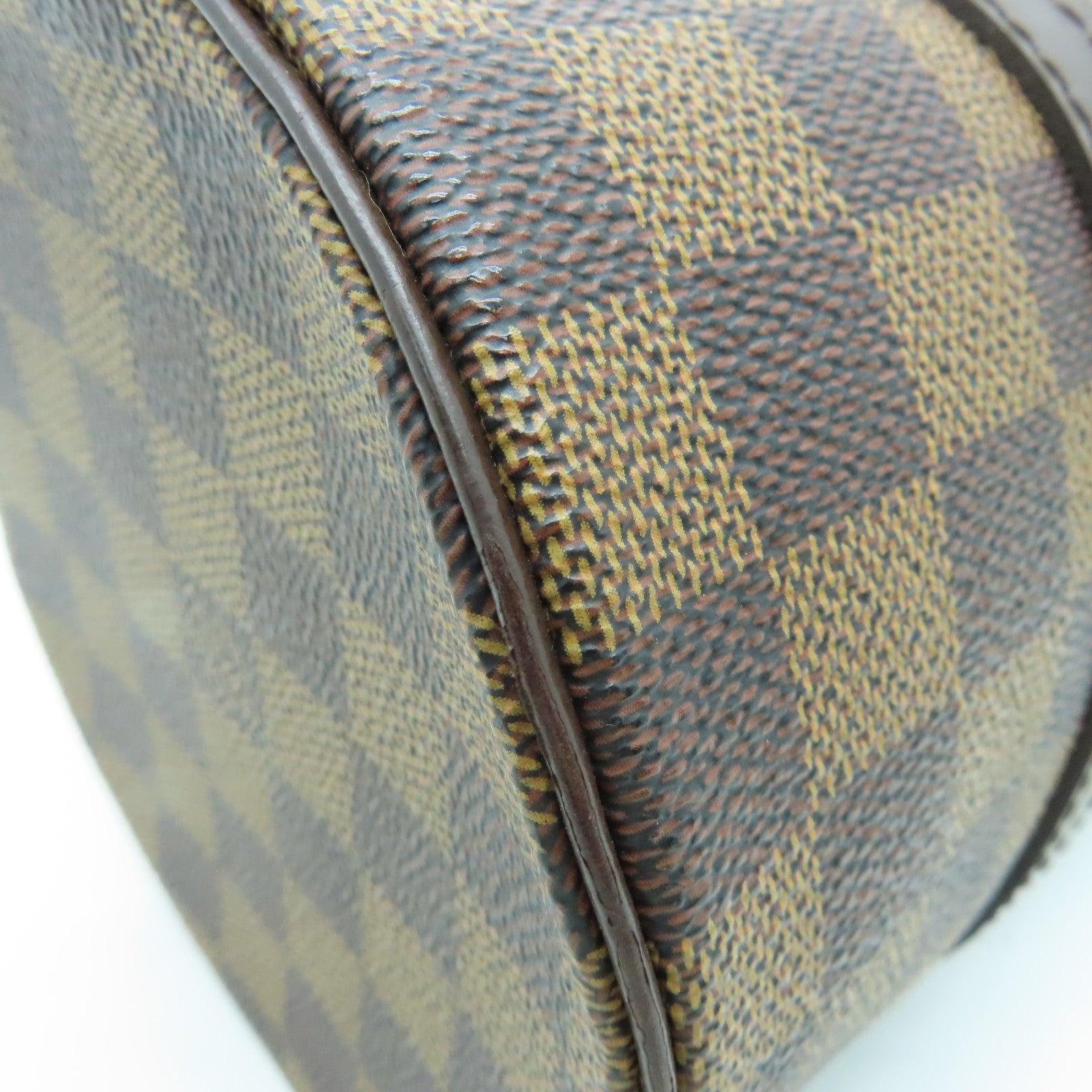 LOUIS VUITTON Damier Ebene Papillon PM金扣肩背袋啡色