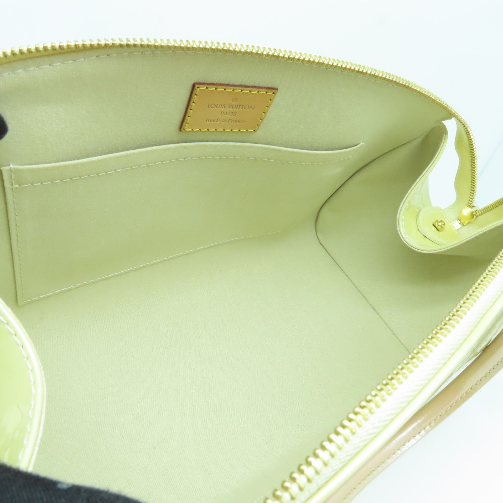 LOUIS VUITTON Vernis Sherwood PM金扣肩背袋黄色