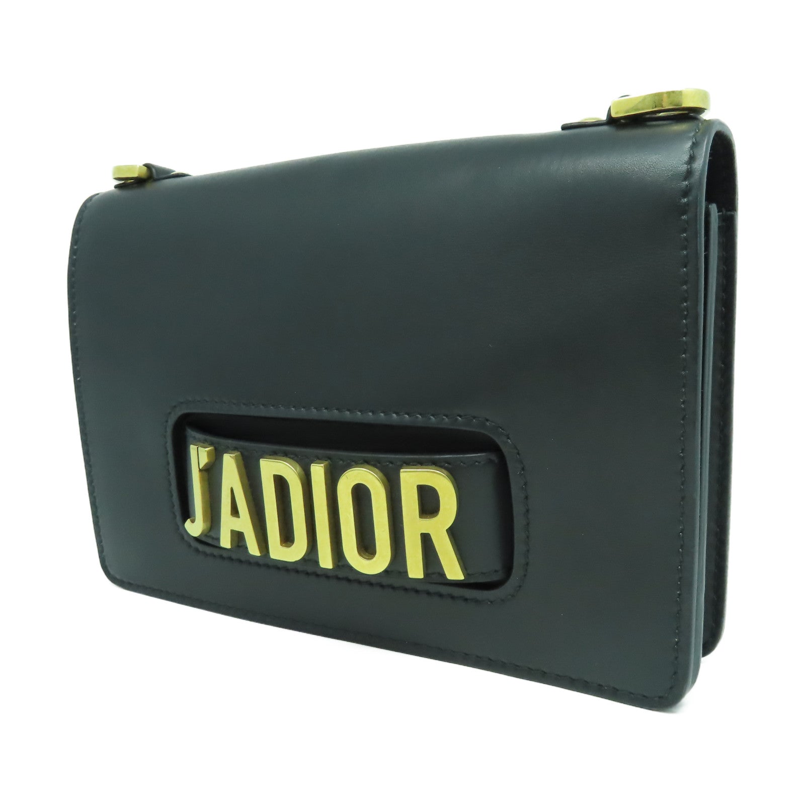 Dior 牛皮皮革2 Way Shoulder金扣肩背袋黑色