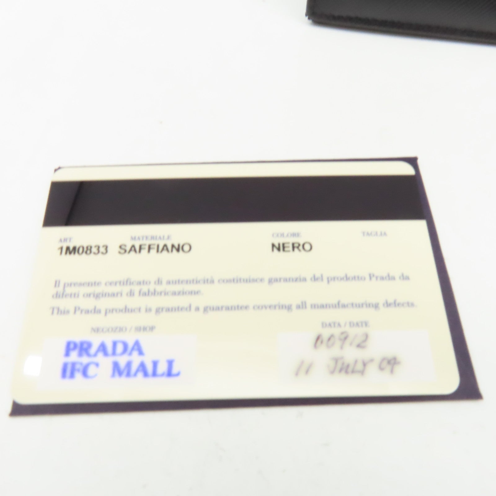 PRADA Saffiano皮革Card Case卡片套黑色