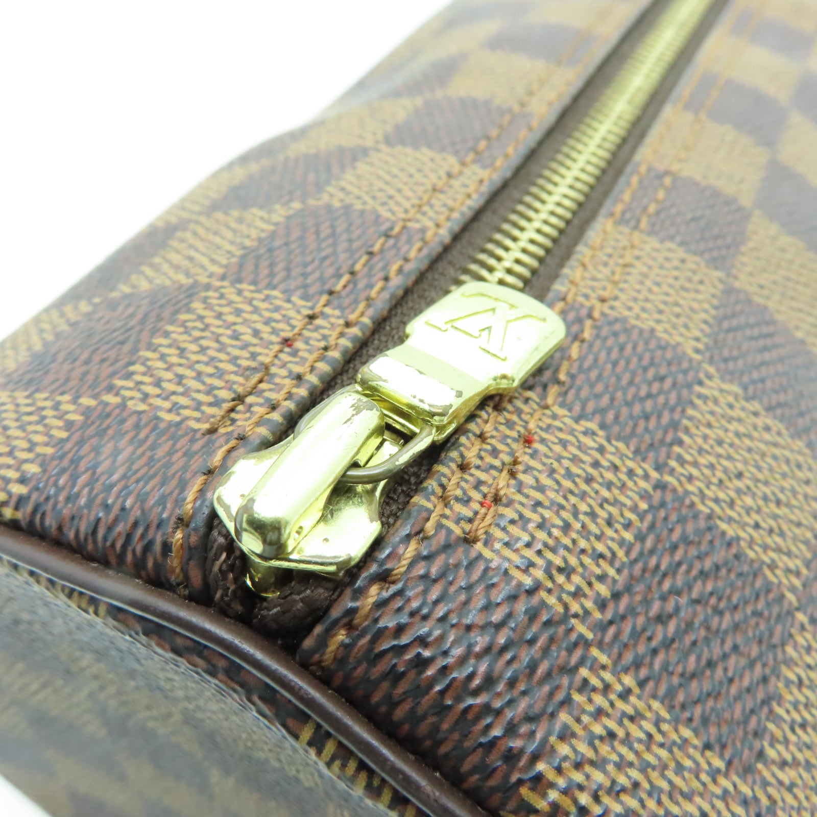 LOUIS VUITTON Damier Ebene Papillon PM金扣肩背袋啡色