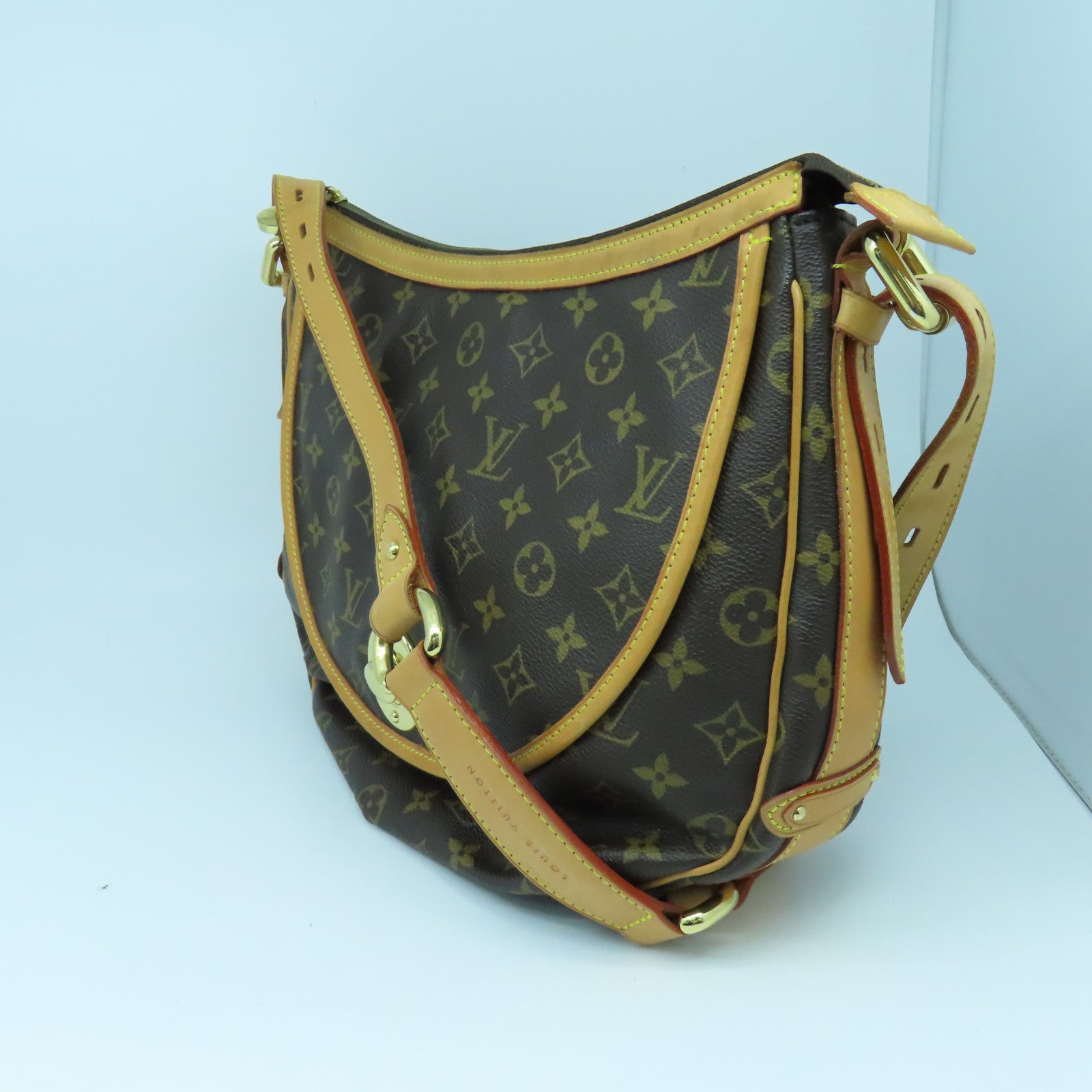 LOUIS VUITTON Monogram Tulum GM金扣肩背袋啡色