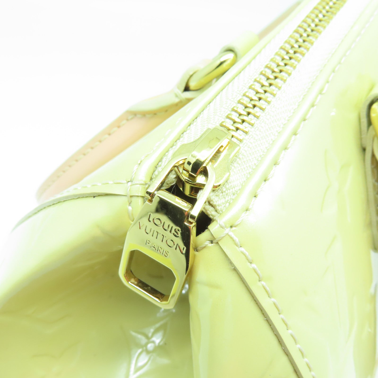 LOUIS VUITTON Vernis Sherwood PM金扣肩背袋黄色