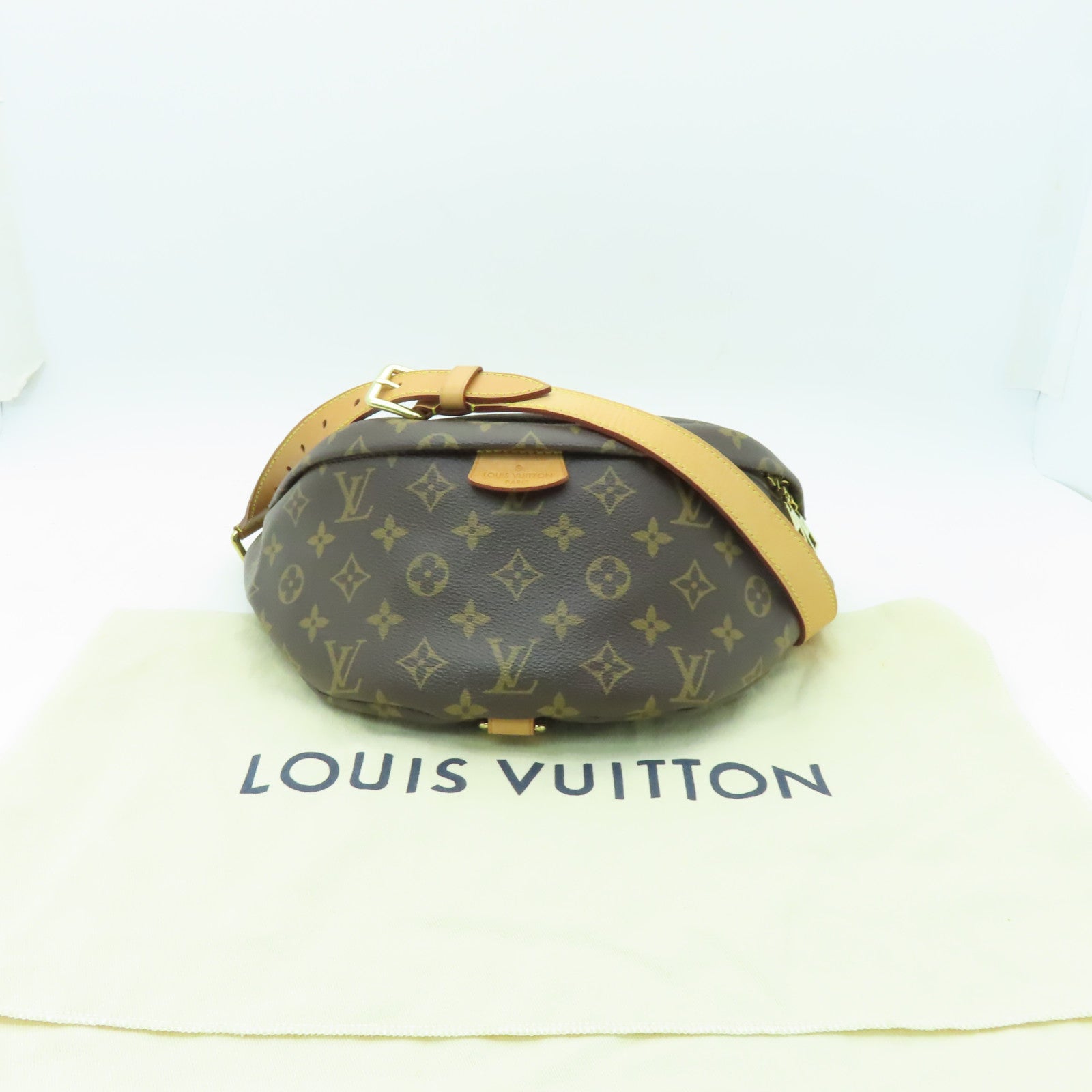LOUIS VUITTON Monogram Waist Bag金扣腰包棕色