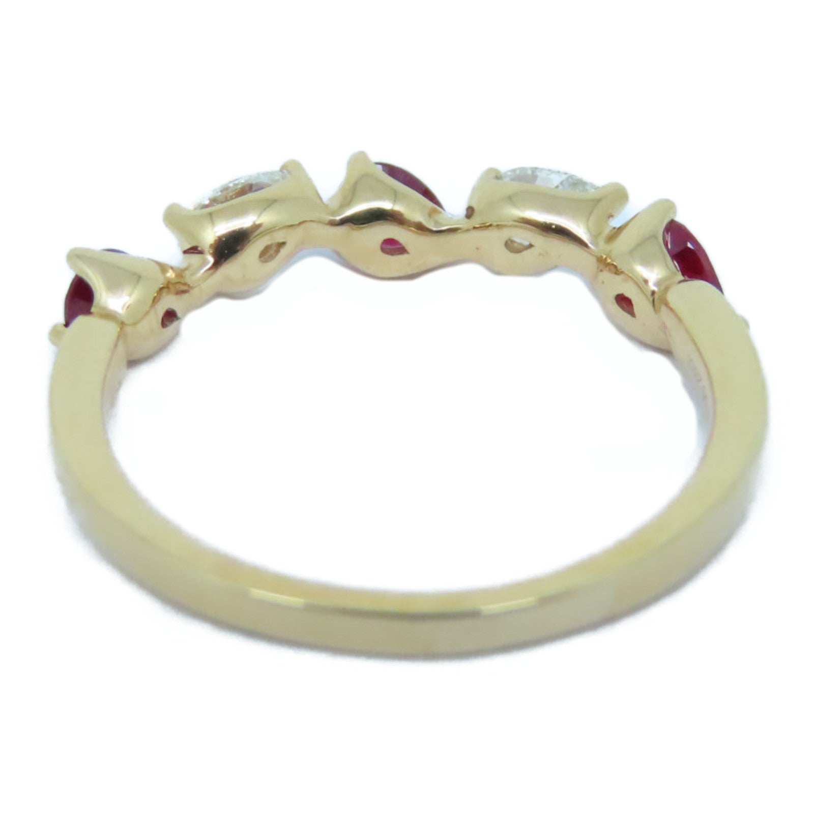 JEWELRY 【激减优惠】18K玫瑰金0.53ct红宝石/0.28ct钻石戒指US#6