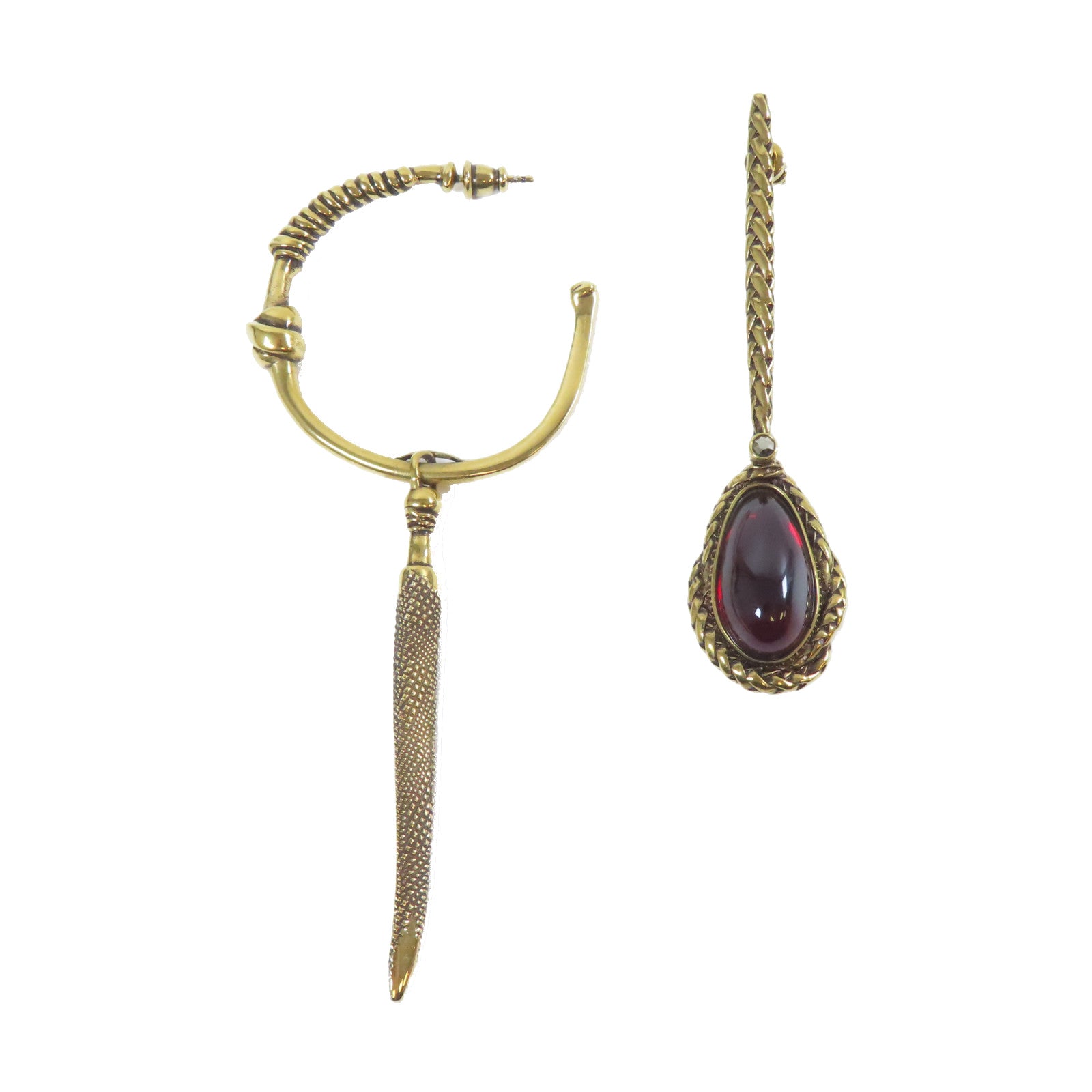 Alexander McQueen 金屬Earrings耳環金色/黑色