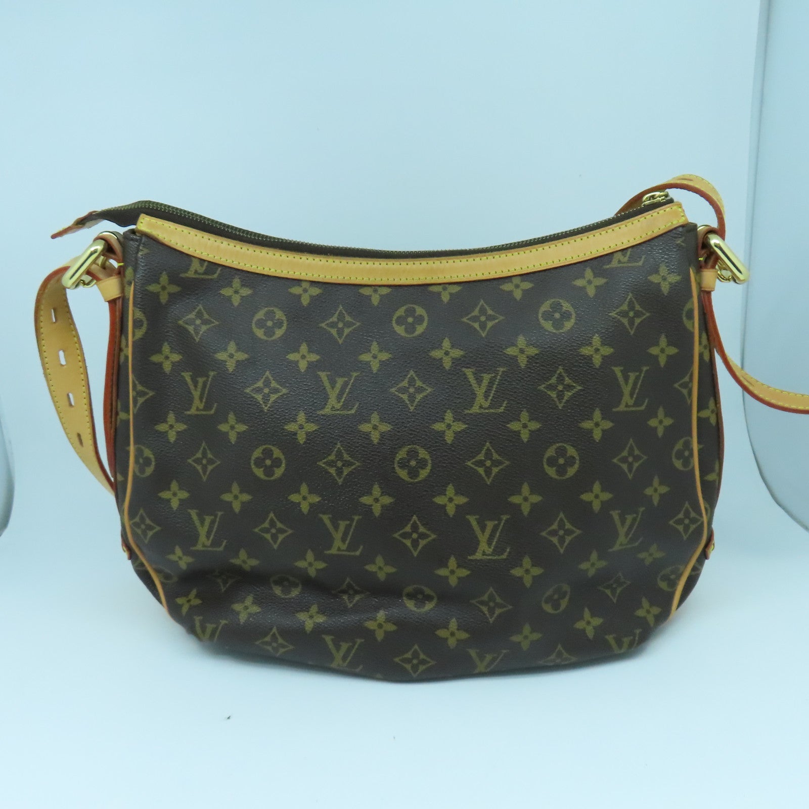 LOUIS VUITTON Monogram Tulum GM金扣肩背袋啡色