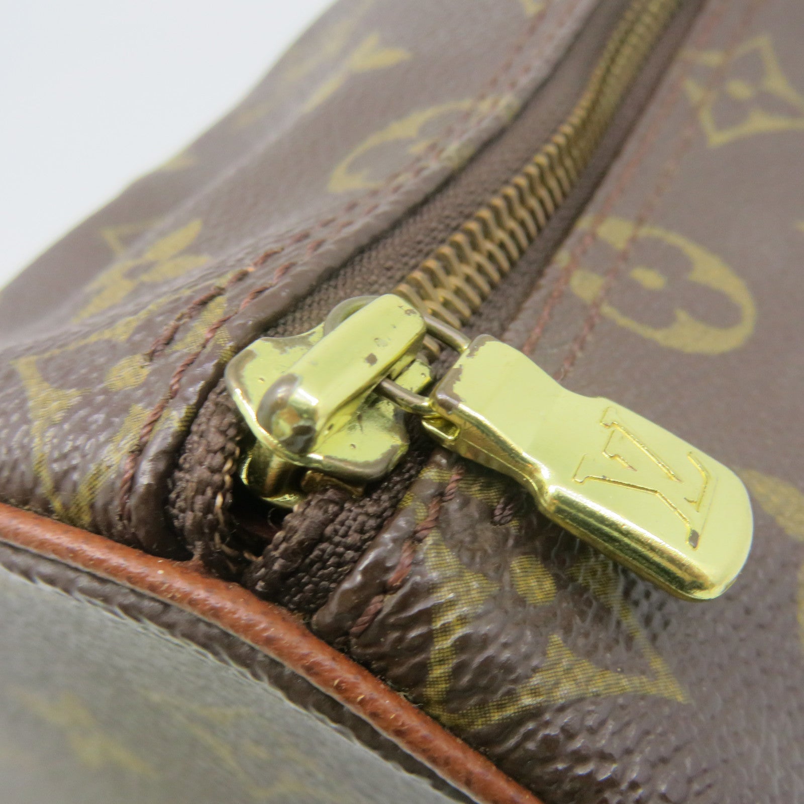 LOUIS VUITTON Monogram Papillon PM Shoulder Bag brown