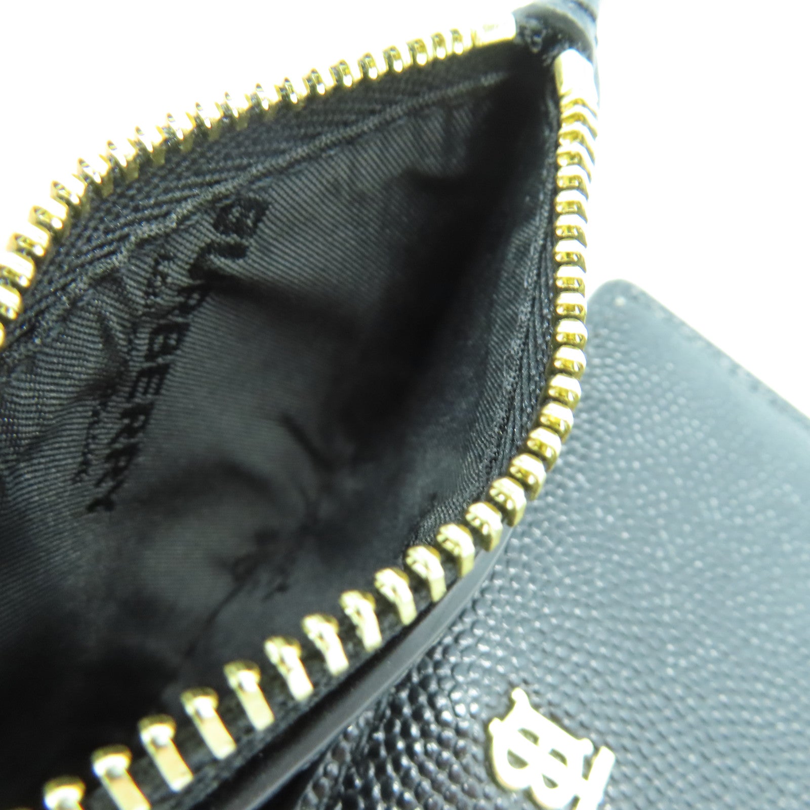 BURBERRY 牛皮皮革Card Case金扣卡片套黑色