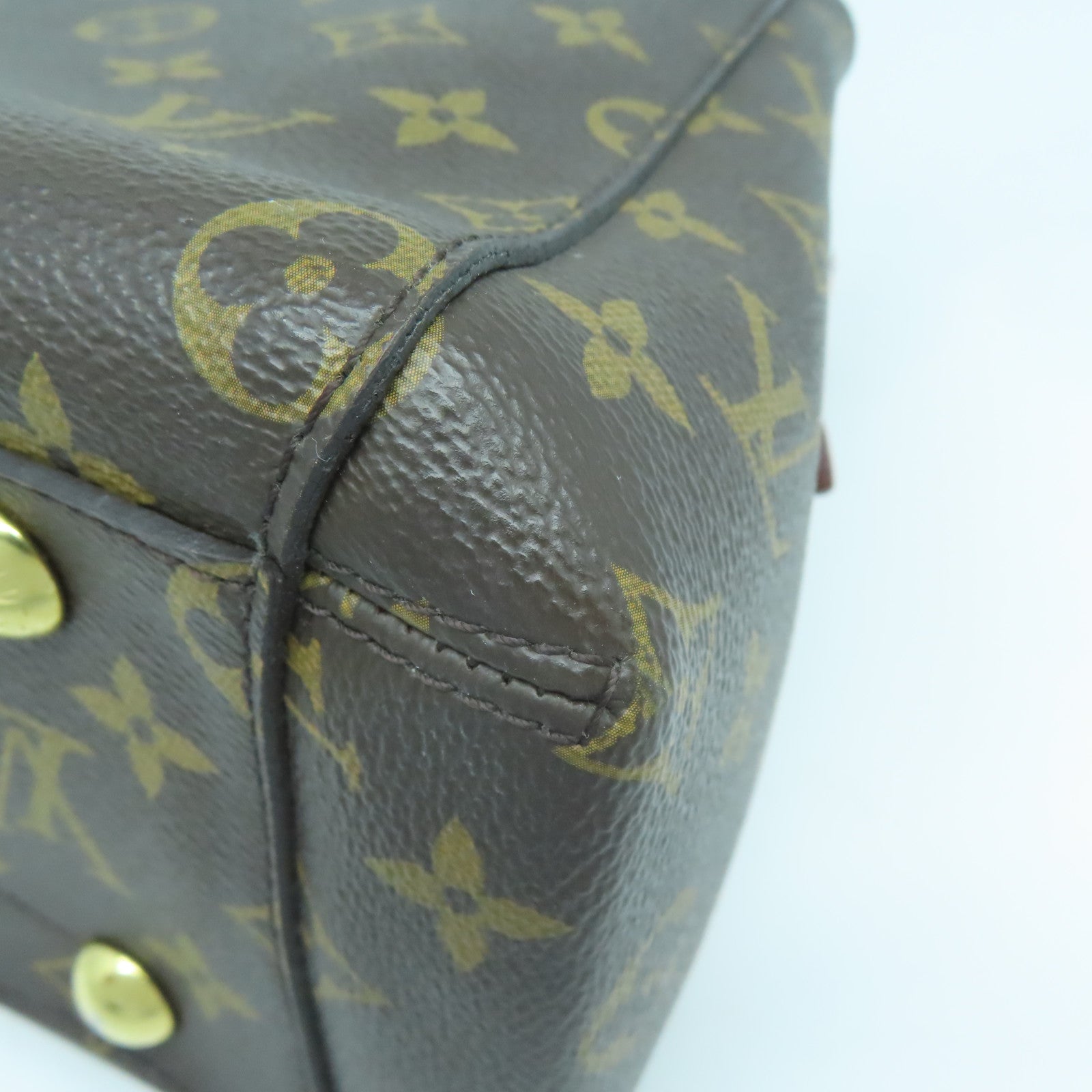 LOUIS VUITTON Monogram Montaigne BB金扣手挽肩背兩用袋啡色