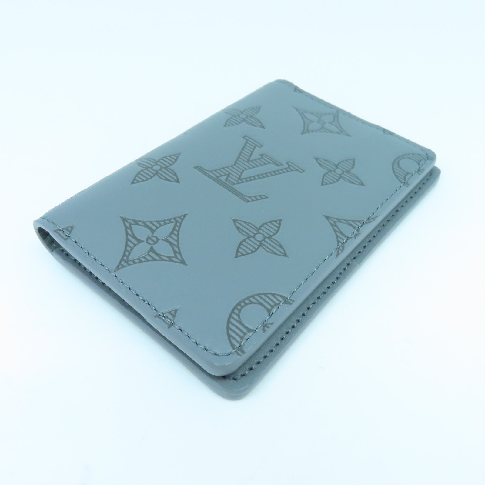 LOUIS VUITTON 【激減優惠】Monogram Shadow Pocket Organizer卡片套灰色