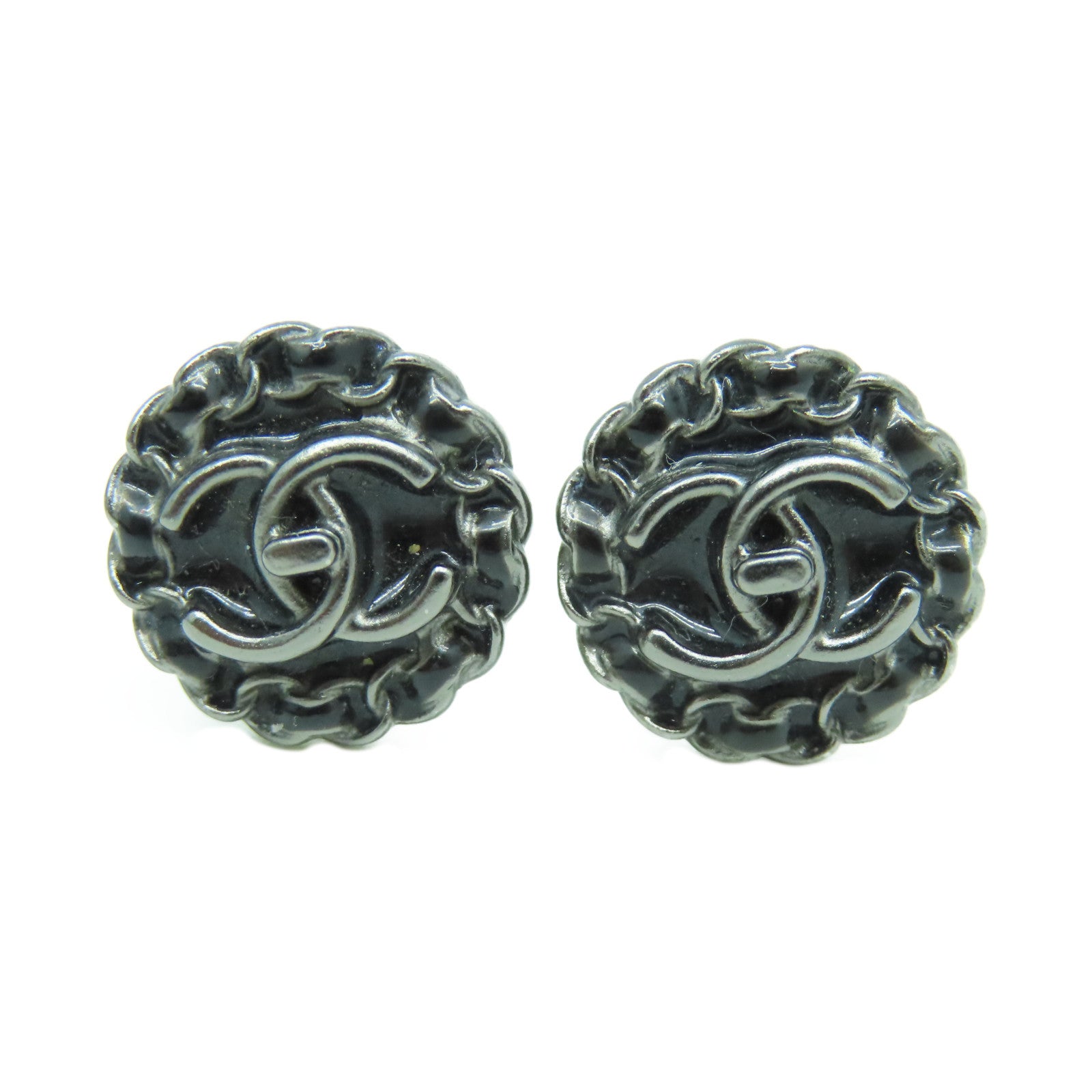 CHANEL 金屬Earrings耳環黑色