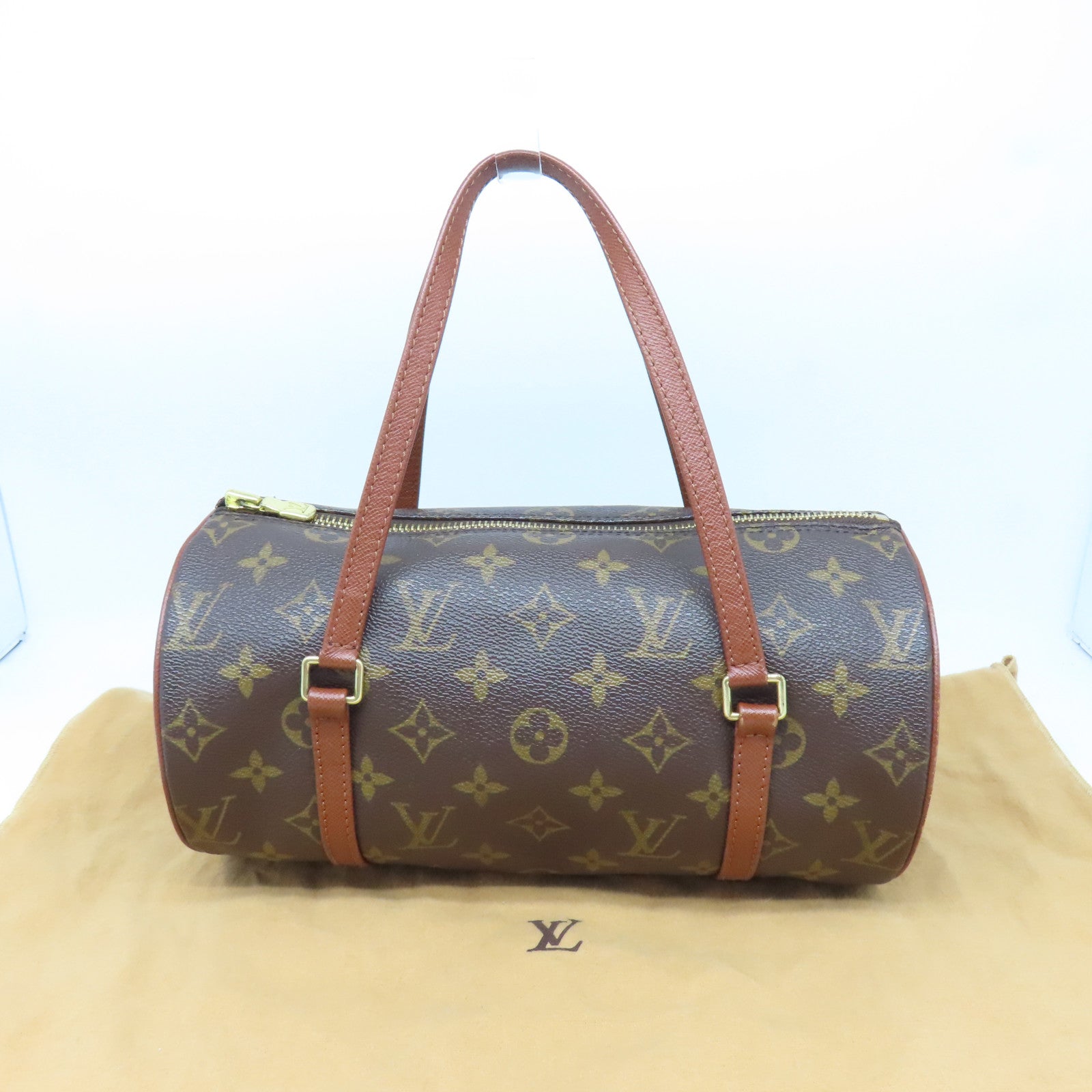 LOUIS VUITTON Monogram Palermo PM金扣肩背袋啡色