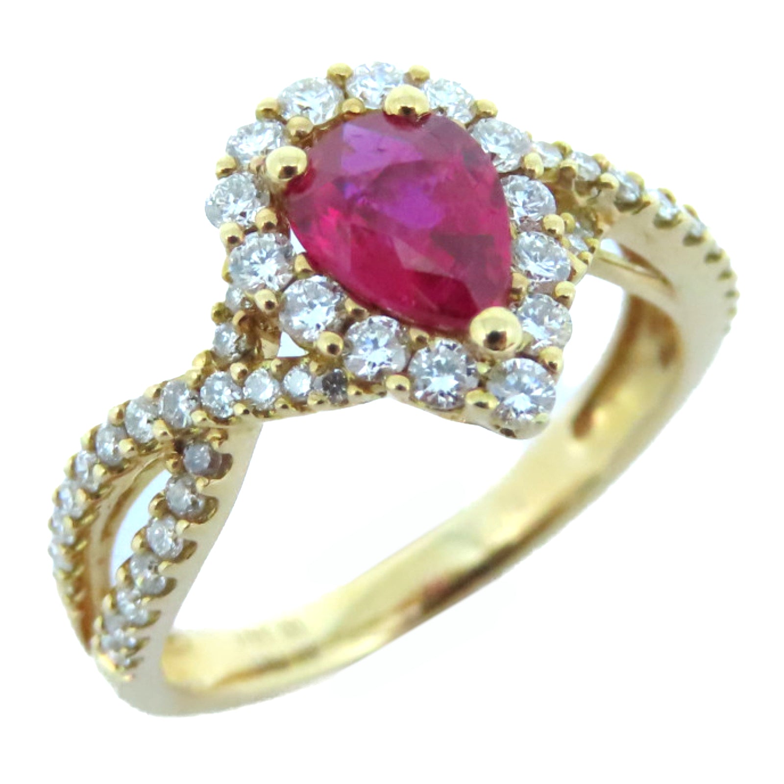 JEWELRY 【激減優惠】18K玫瑰金Ruby Ring 0.73ct/0.54ct紅寶石戒指US#6.5
