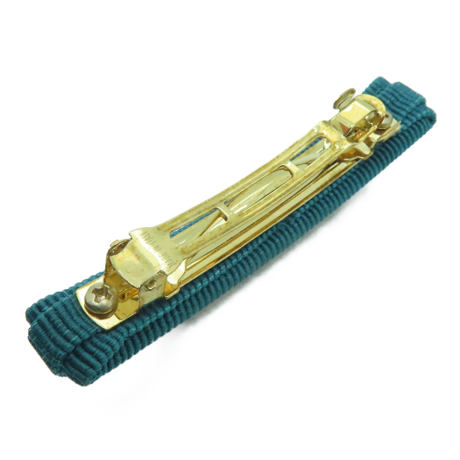 Salvatore Ferragamo 【激減優惠】金屬/布料Hair Clip金色/綠色