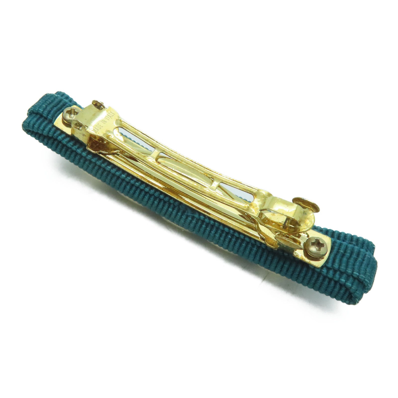 Salvatore Ferragamo 【激減優惠】金屬/布料Hair Clip金色/綠色