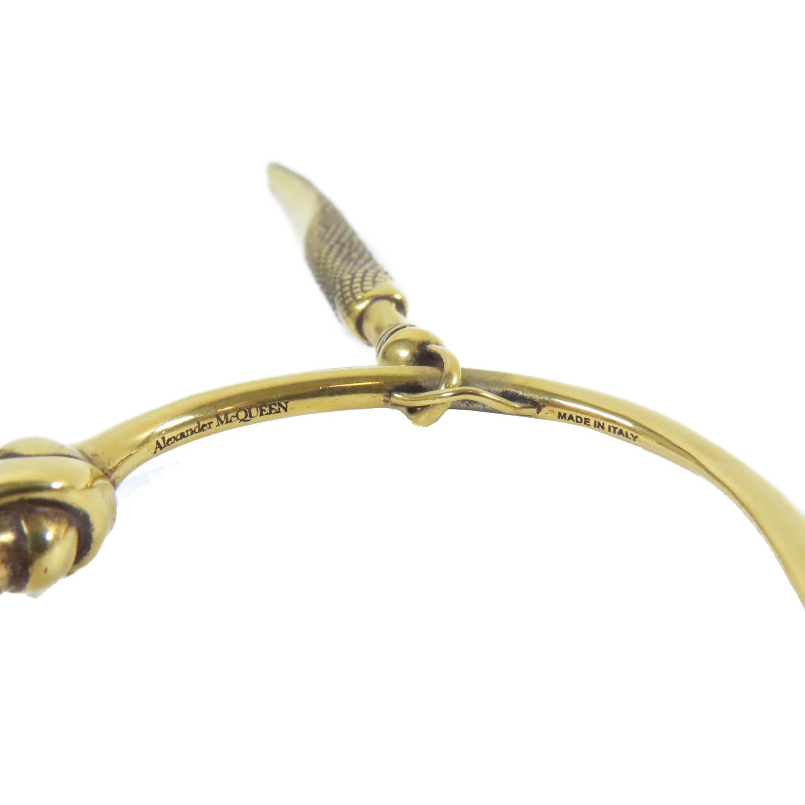 Alexander McQueen 金屬Earrings耳環金色/黑色