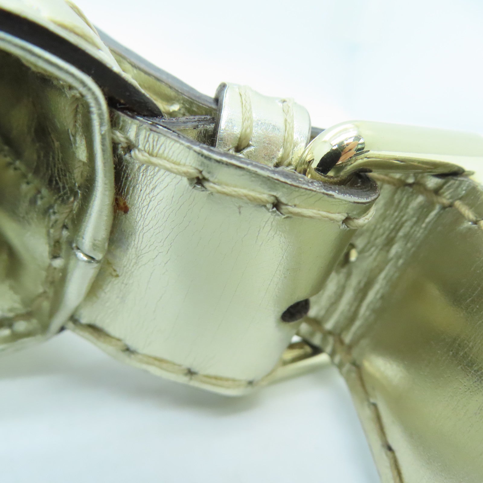 GUCCI 牛皮皮革Shoulder Bag金扣肩背袋香槟金色