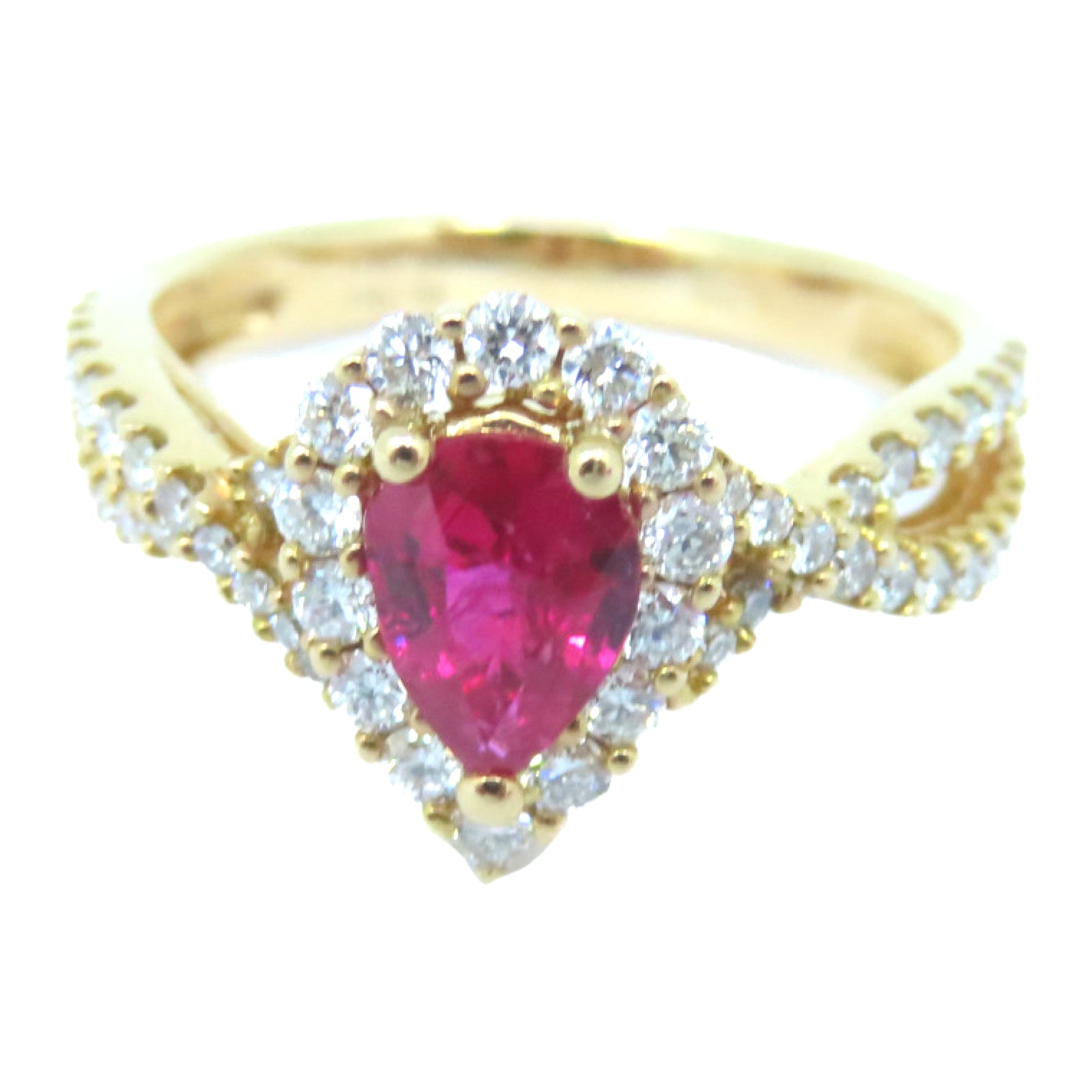 JEWELRY 【激減優惠】18K玫瑰金Ruby Ring 0.73ct/0.54ct紅寶石戒指US#6.5