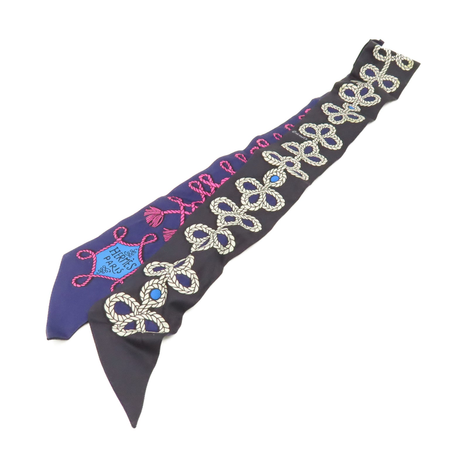 HERMES 【激減優惠】絲質Twilly Scarf絲巾粉紅色/紫色/黑色/彩色