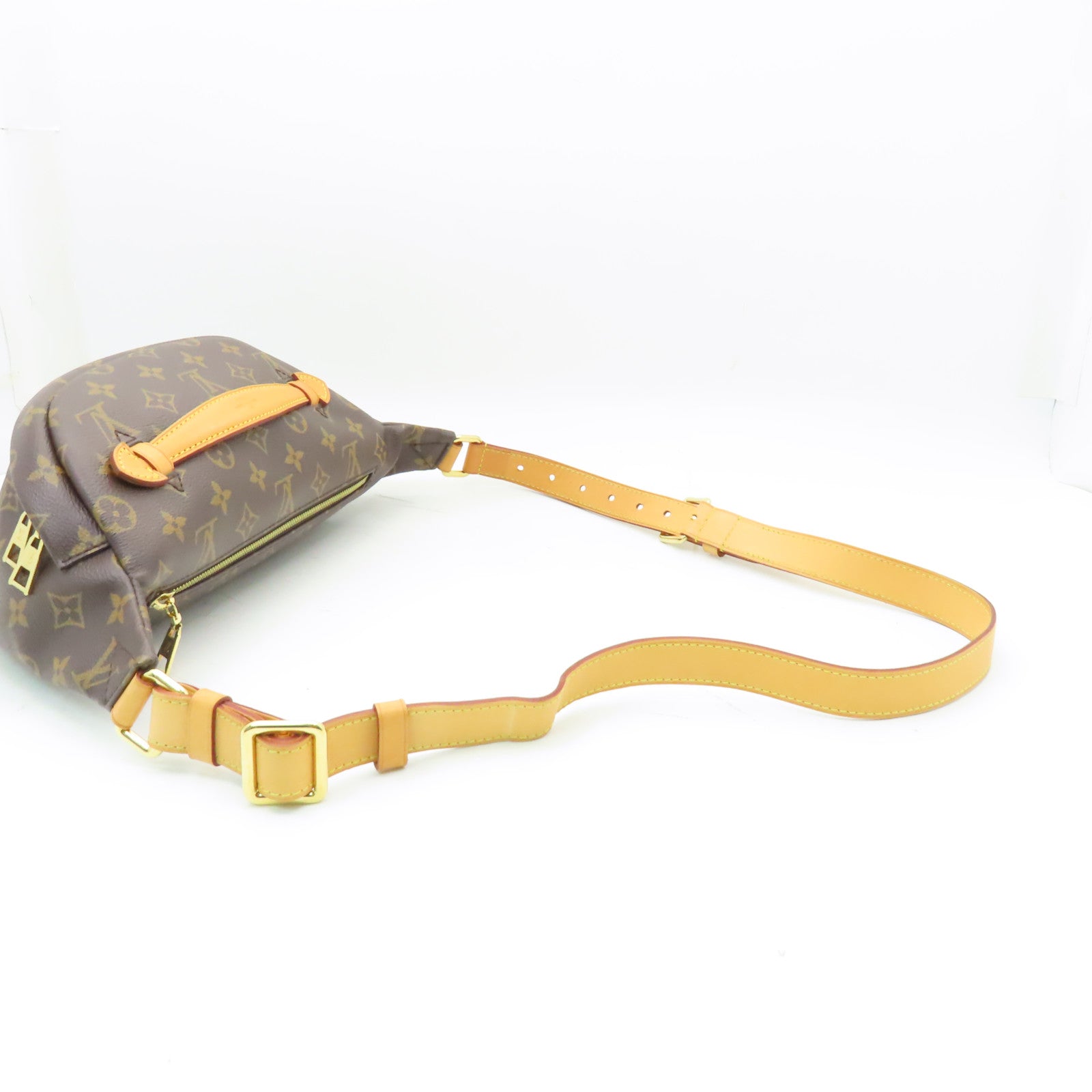 LOUIS VUITTON Monogram Waist Bag金扣腰包棕色