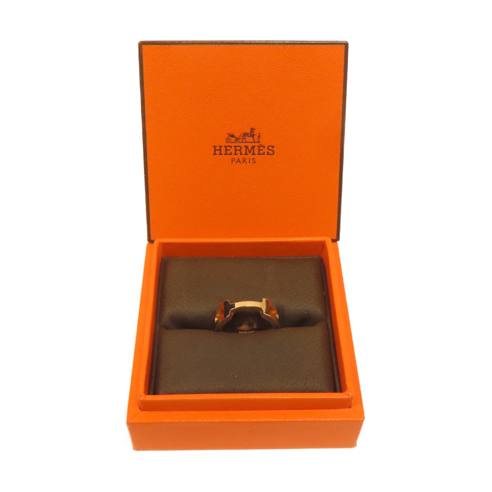 HERMES 18K玫瑰金Ring戒指Hermes#50 US#4.5