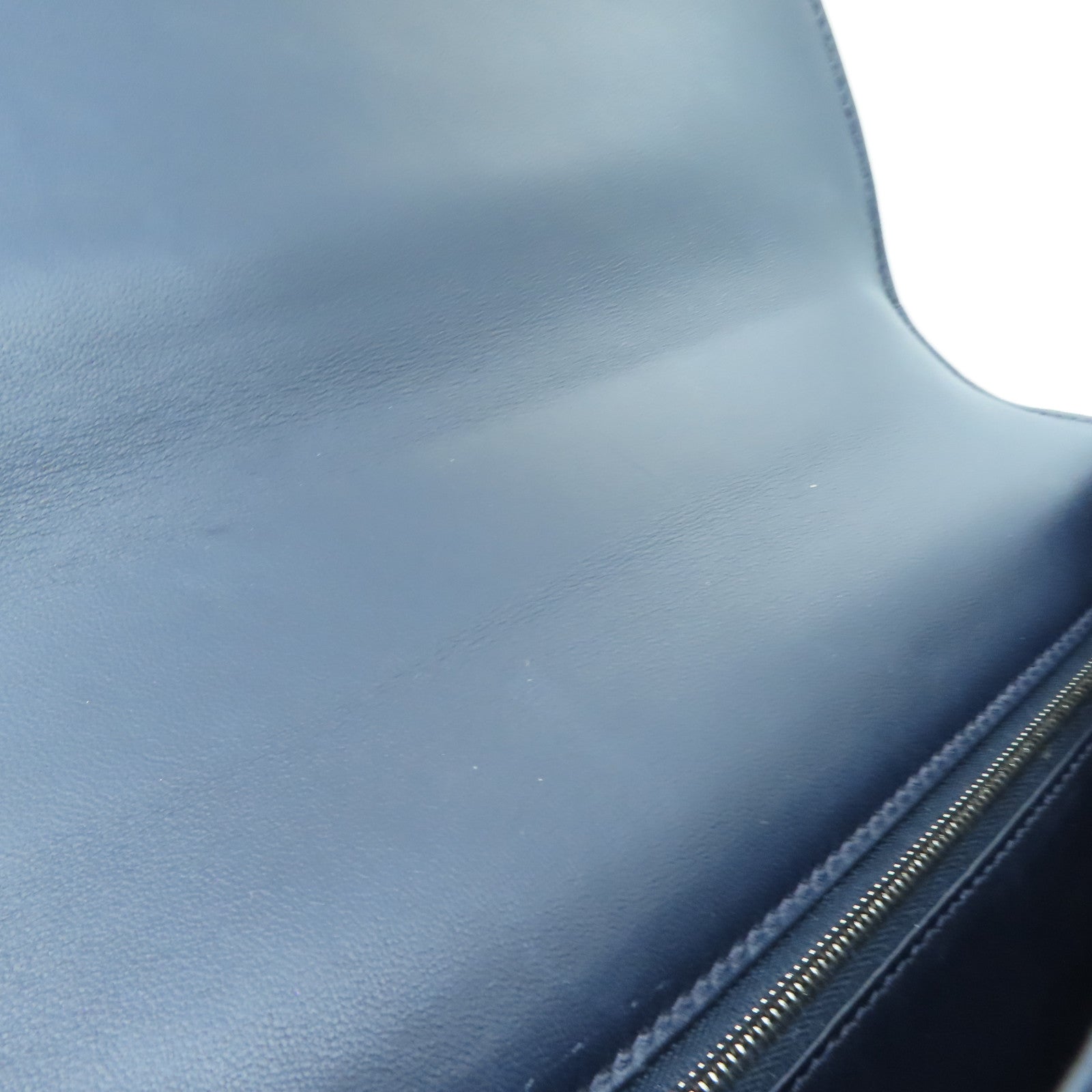 HERMES 【激减优惠】Matte Alligator皮革2002 Shoulder Bag银扣肩背袋Blue Nuit/深蓝色