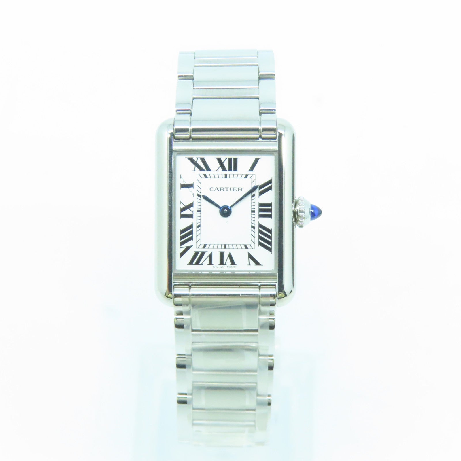 CARTIER Tank Must不锈钢手表石英机芯白色