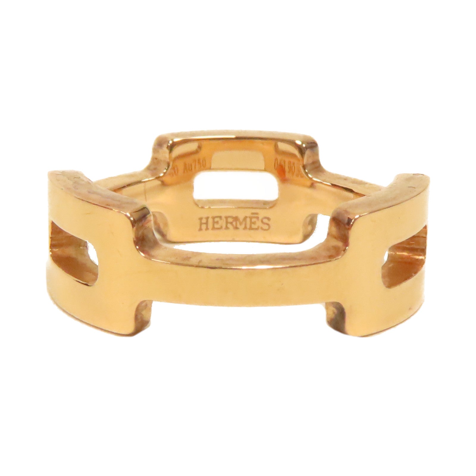 HERMES 18K玫瑰金Ring戒指Hermes#50 US#4.5