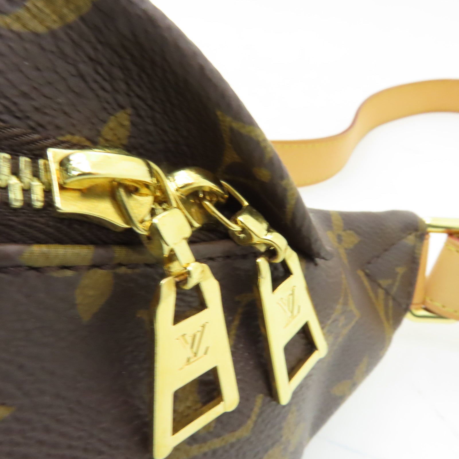 LOUIS VUITTON Monogram Waist Bag金扣腰包棕色