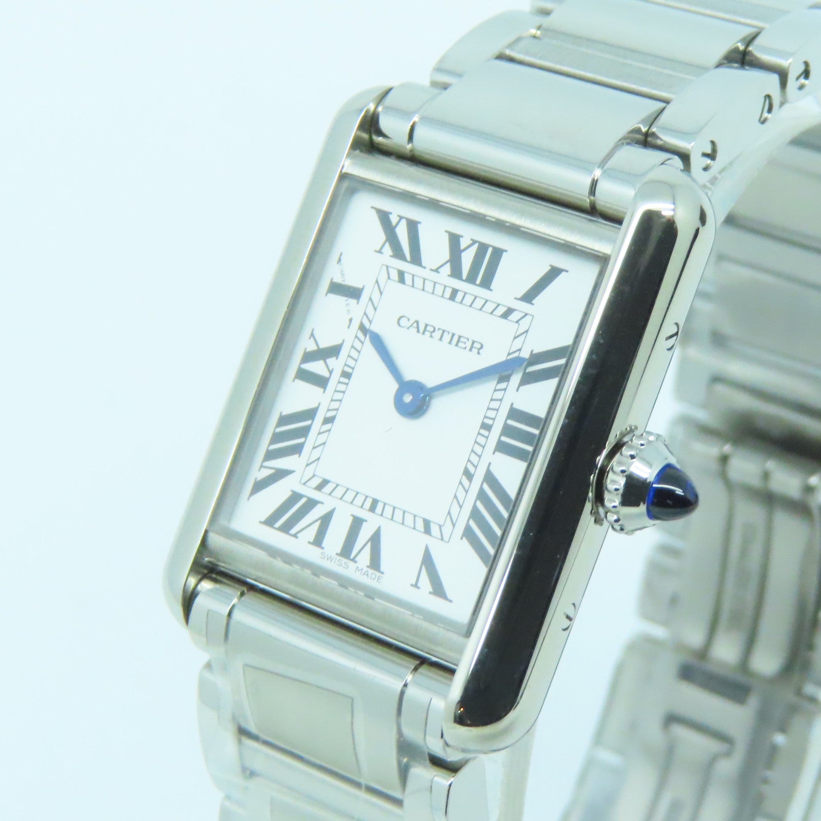 CARTIER Tank Must不锈钢手表石英机芯白色