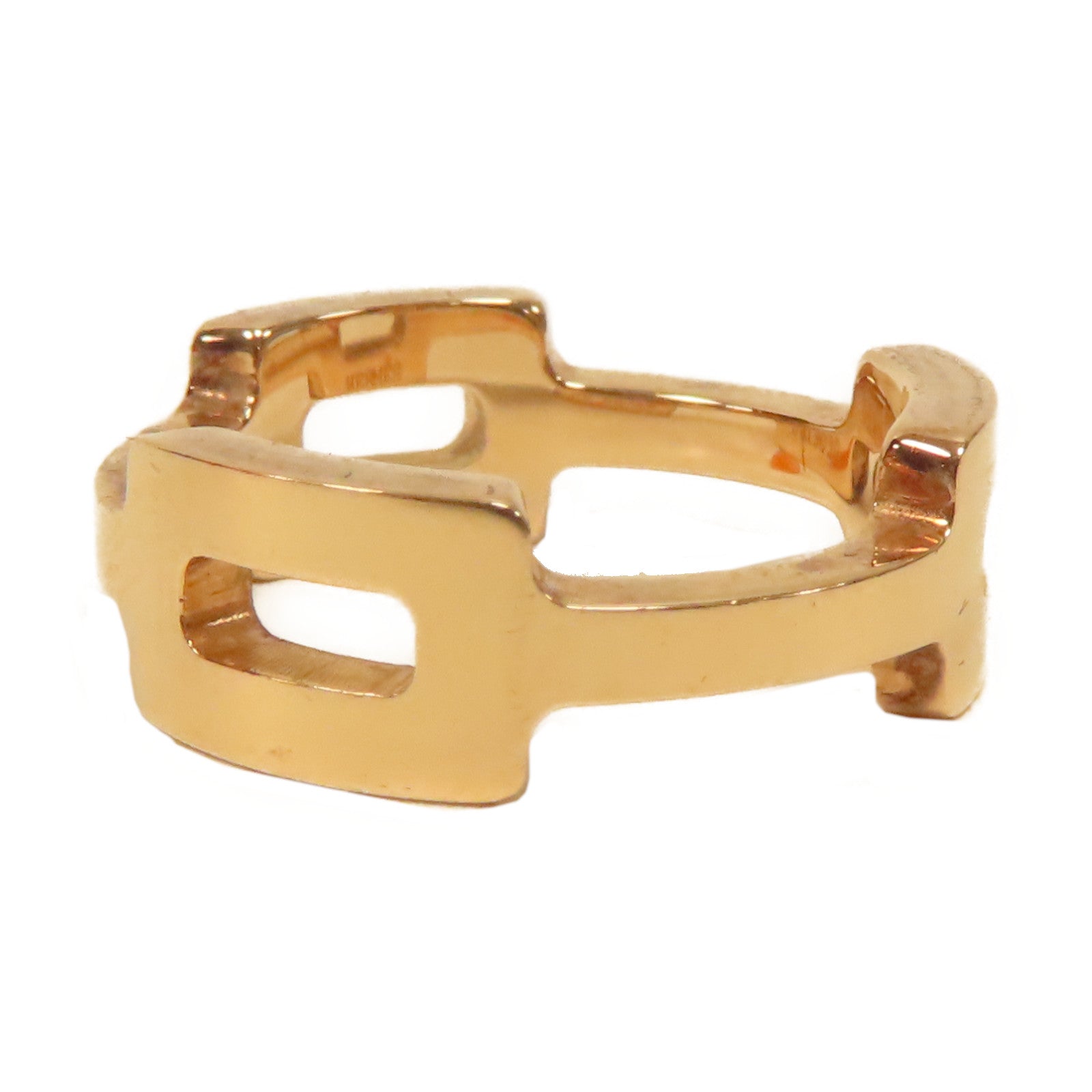 HERMES 18K玫瑰金Ring戒指Hermes#50 US#4.5